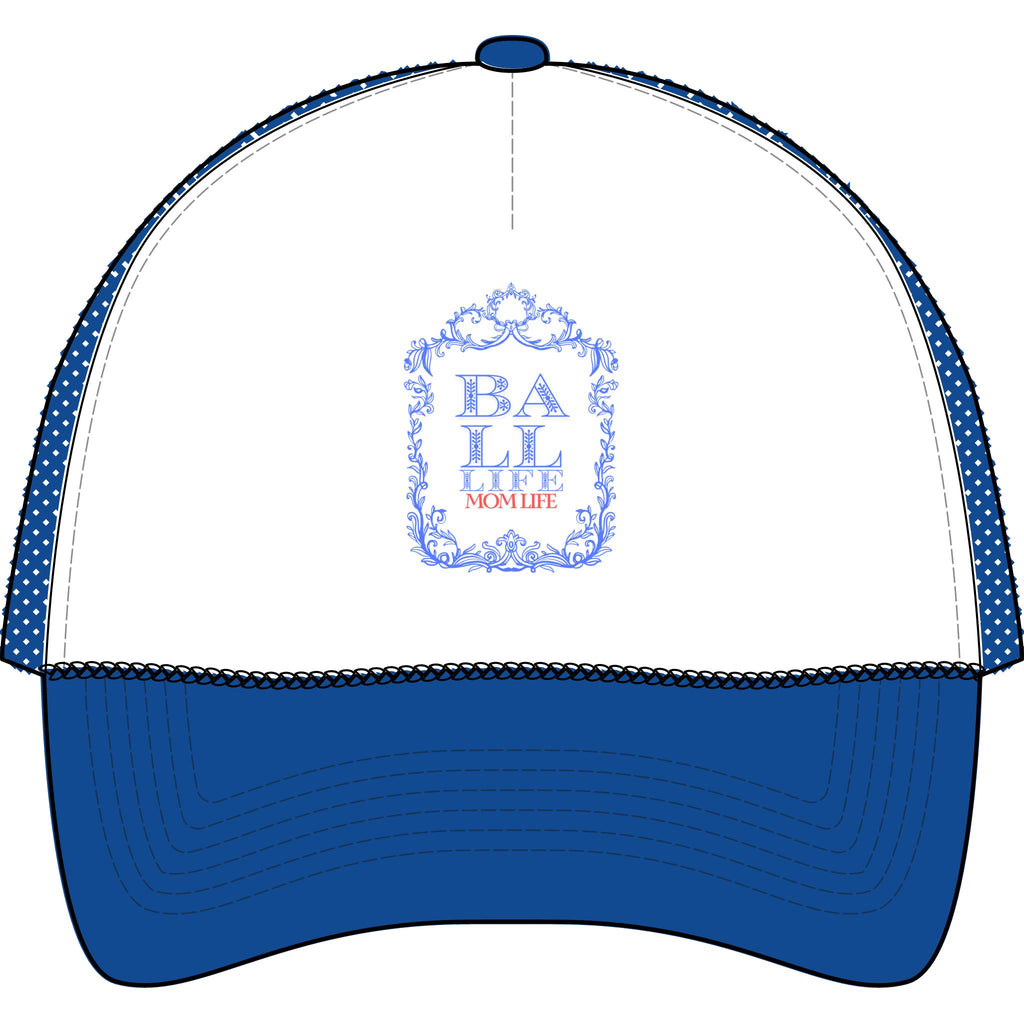 Trucker Cap - 'Ball Life Mom Life' Vintage Baseball Mesh Hat