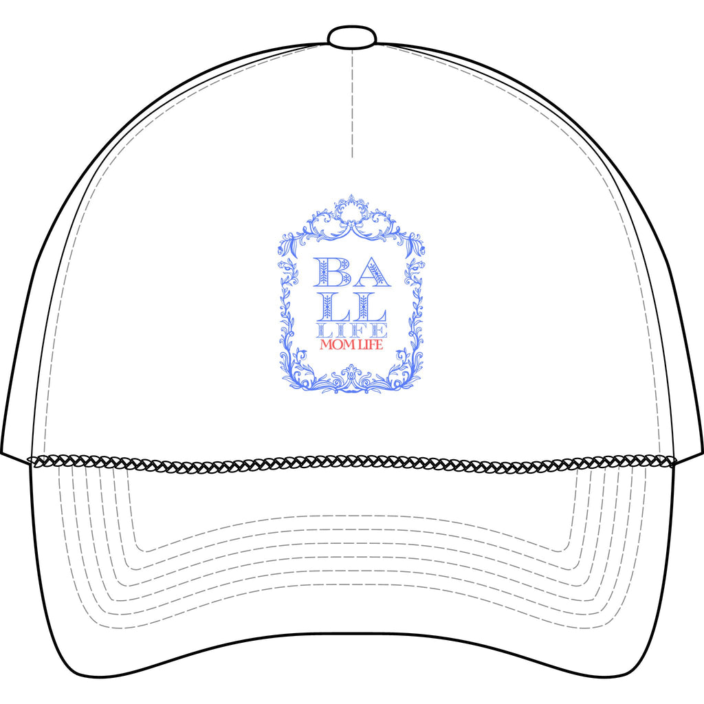 Trucker Cap - 'Ball Life Mom Life' Vintage Baseball Mesh Hat