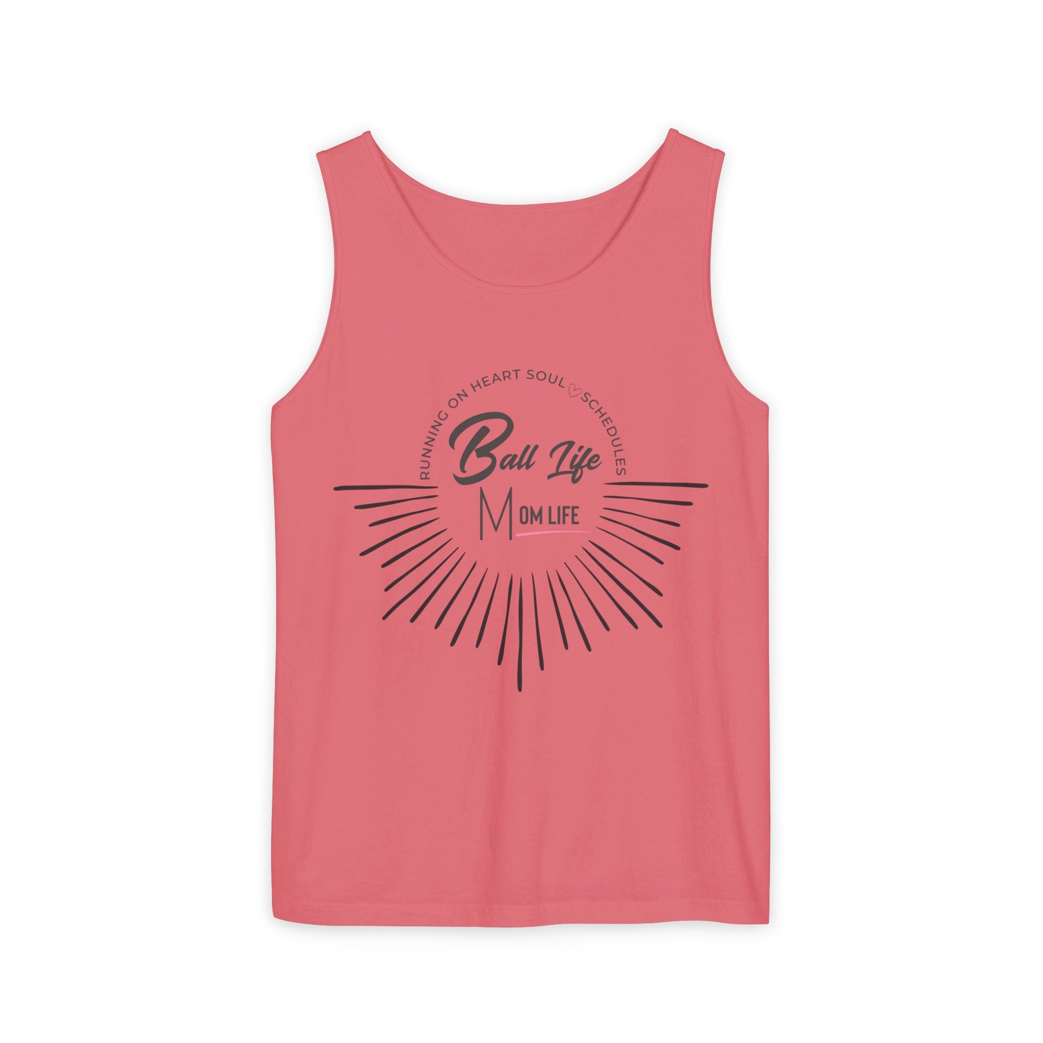 Tank Top — Ball Life Mom Life Retro Sunburst Graphic