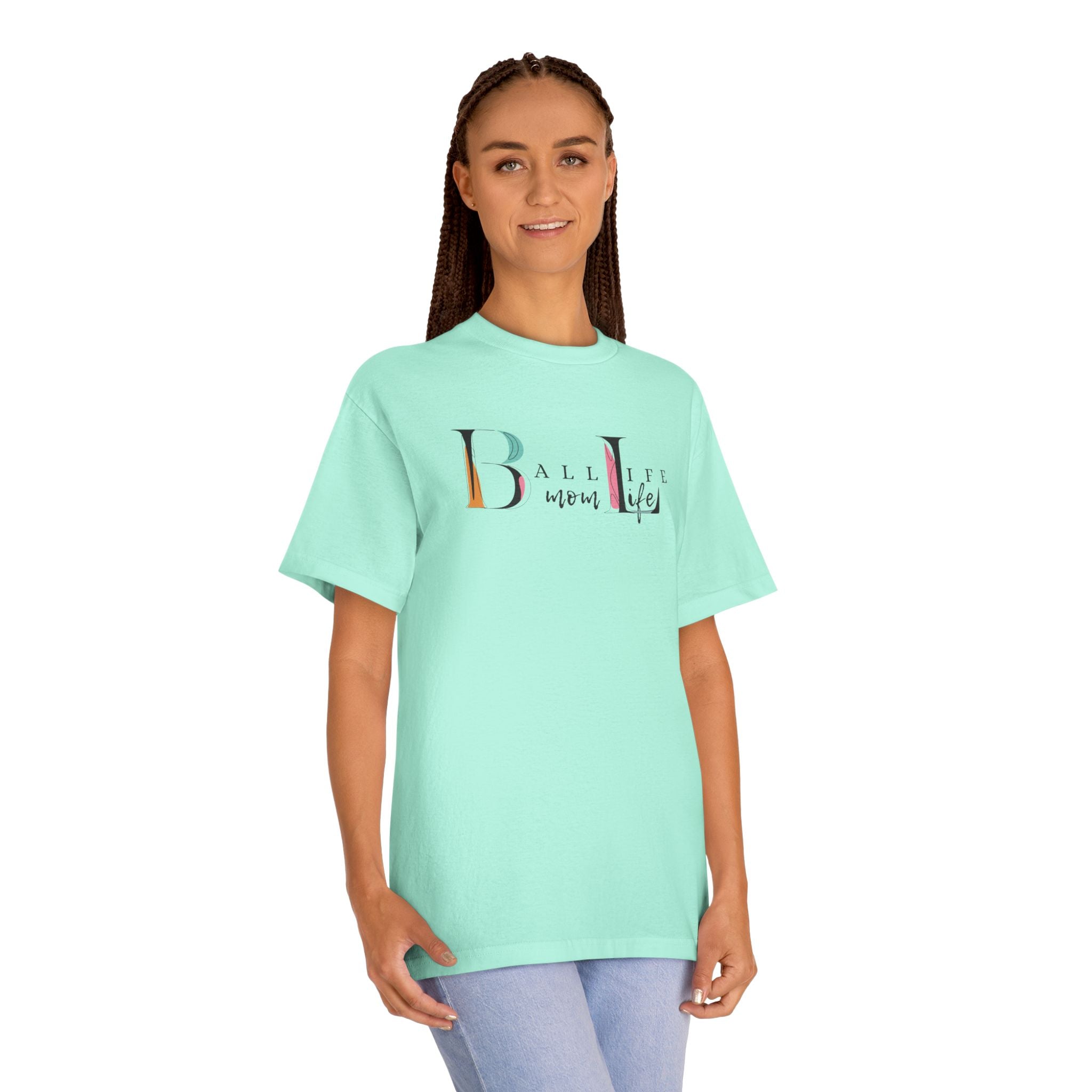 Ball Life Mom Life Minimalist Graphic T-Shirt - Classic Mom Shirt