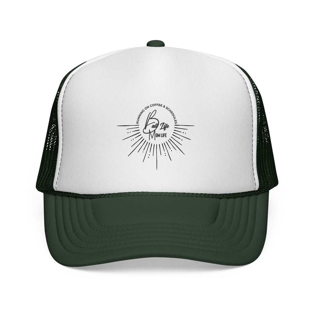 Trucker Cap with Vintage Sunburst Logo — 'Ball Life Mom Life' Minimal Mesh Hat