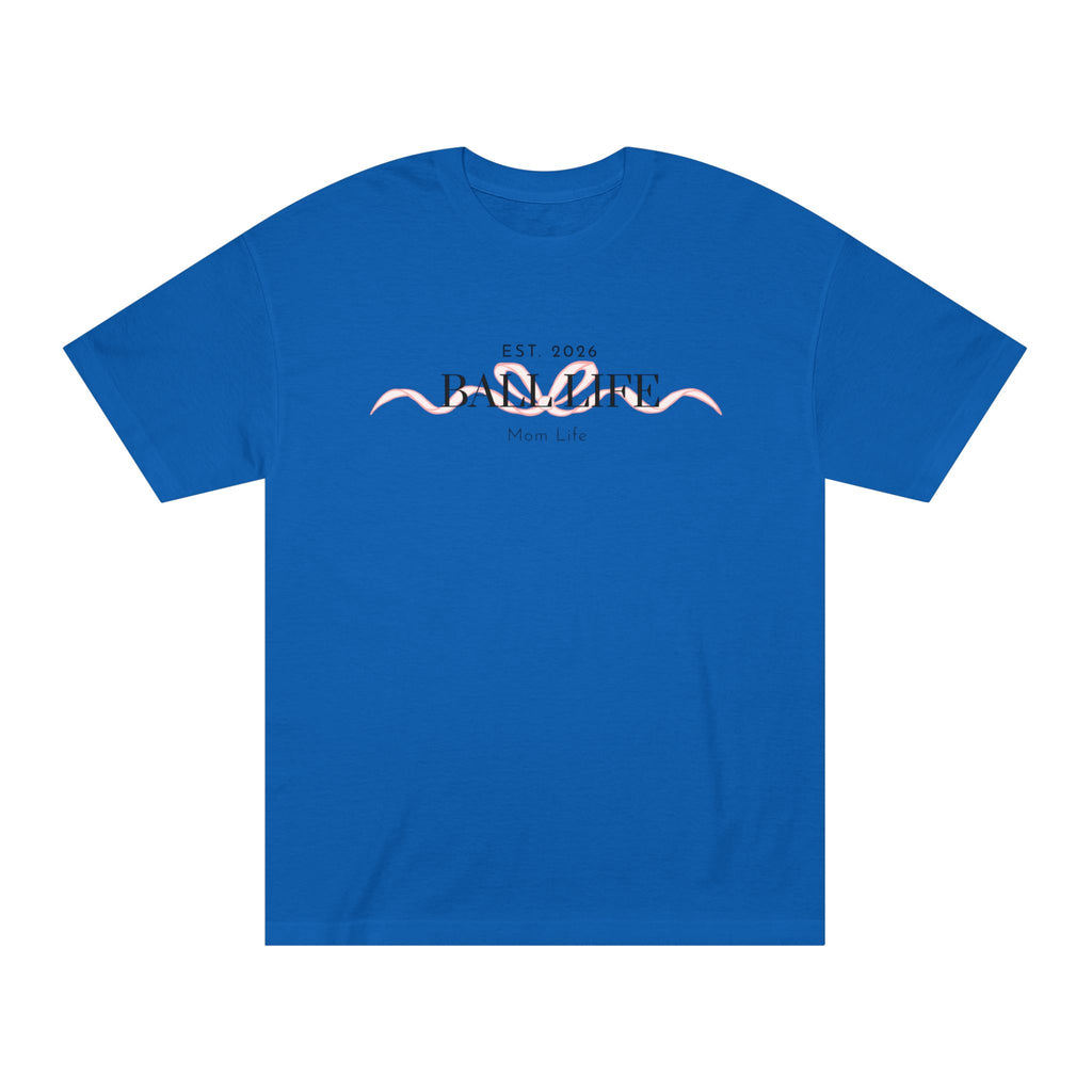 Bow Mom Life Tee — Est. 2026 Minimalist 'Ball Life Mom Life' Graphic T-Shirt