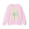 Crewneck Sweatshirt — "Just Mommin' Bruh" Neon Stripe Mom Life Pullover