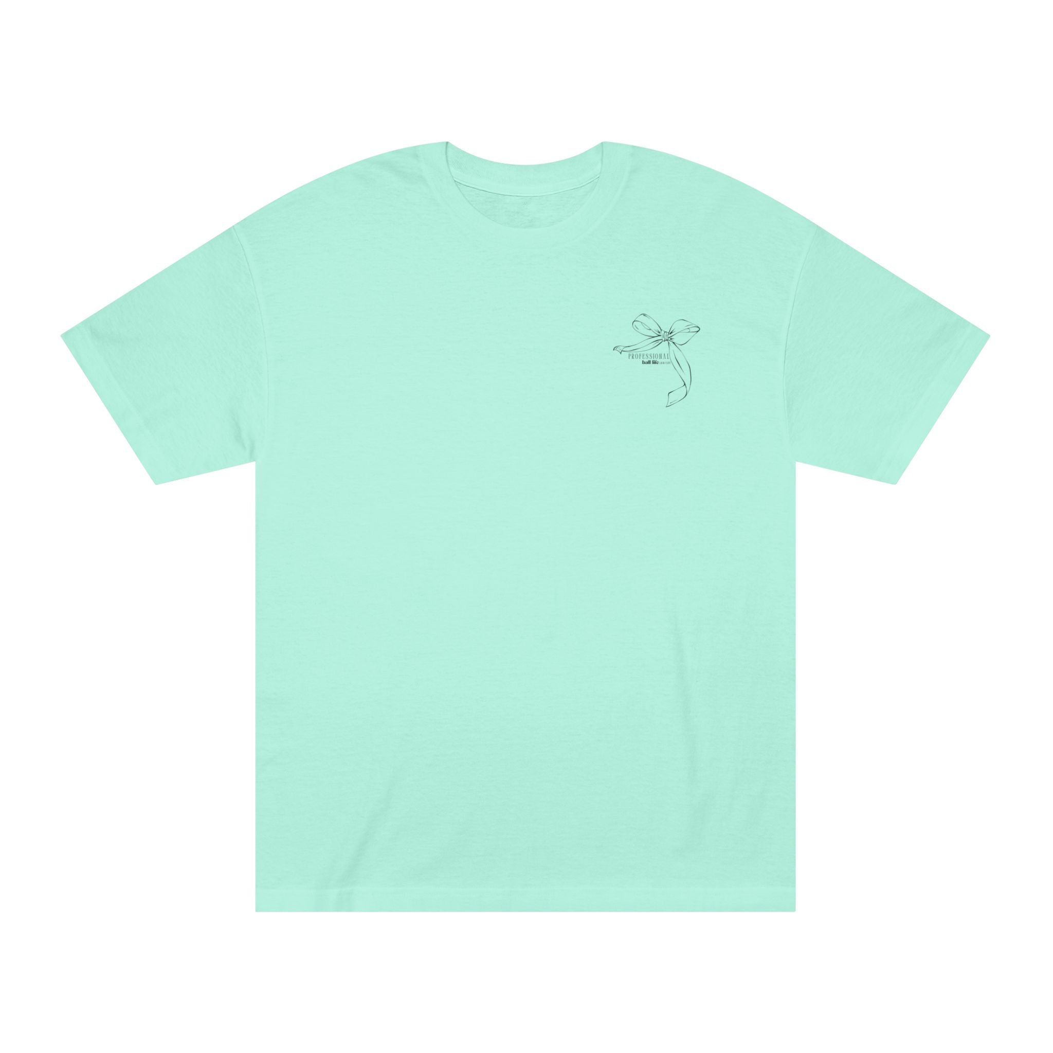 Basketball Bow Tee — "Ball Life Mom Life" Graphic Cotton T‑Shirt