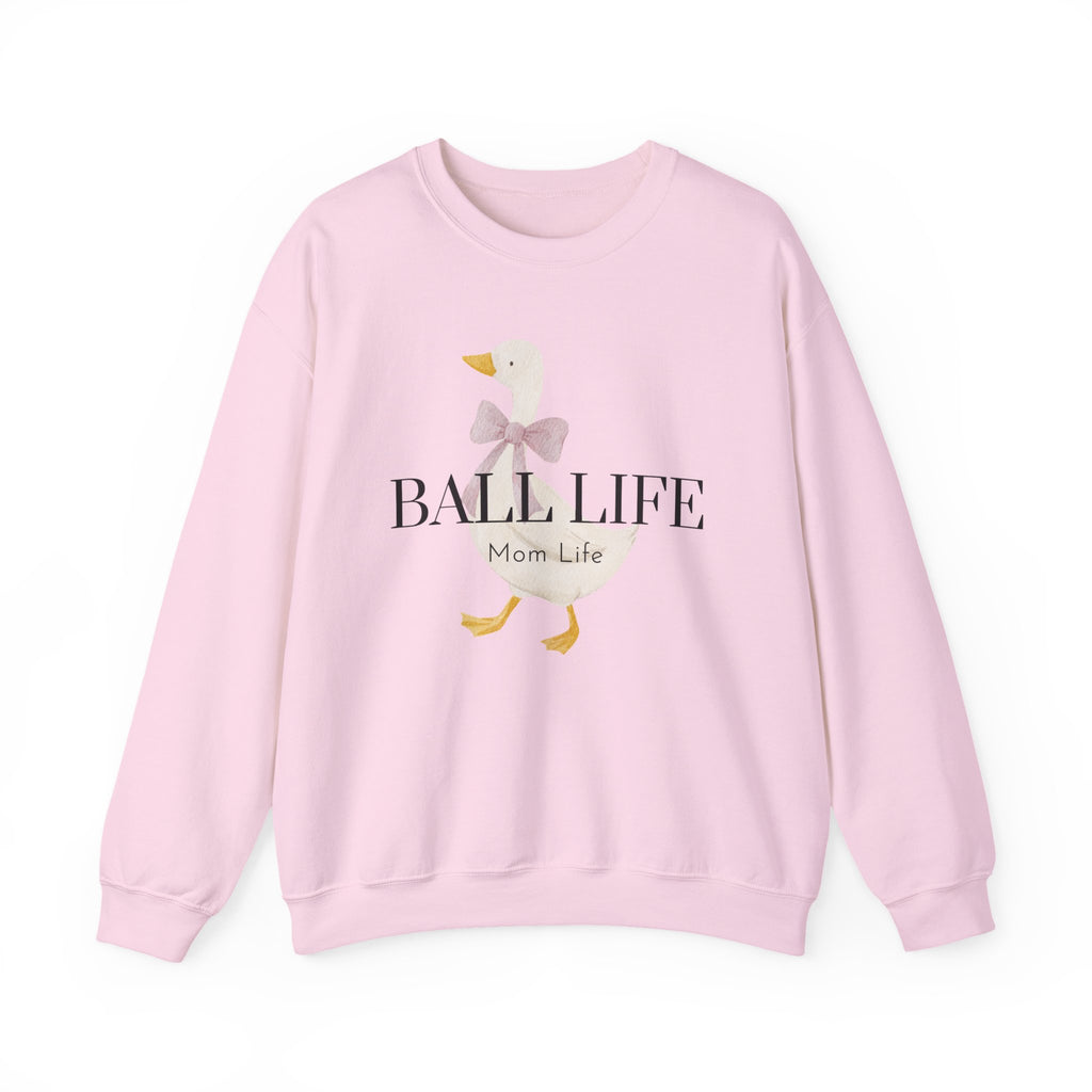 Goose Sweatshirt for Mom - Ball Life Mom Life Graphic Goose Crewneck Top