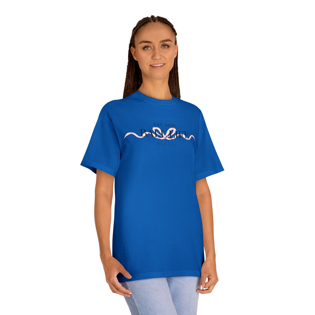Bow Mom Life Tee — Est. 2026 Minimalist 'Ball Life Mom Life' Graphic T-Shirt