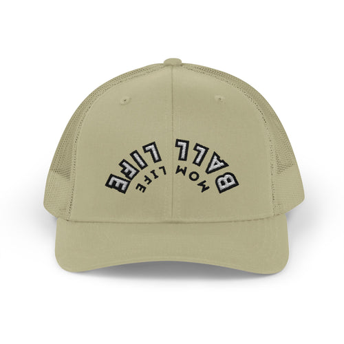 Embroidered Snapback Ball Life Mom Life Cap