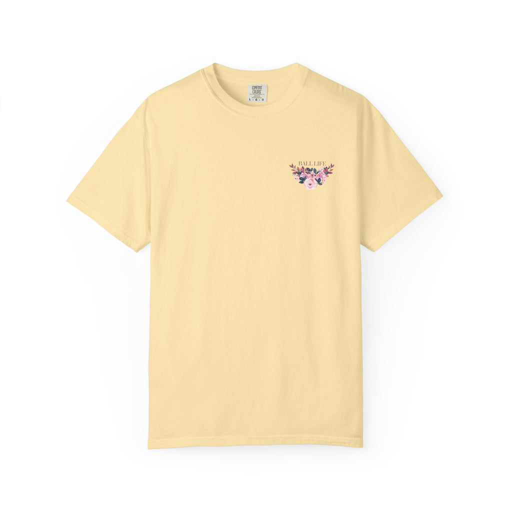 Ball Life Floral T-Shirt — Pink Rose Lifestyle Tee for Mom