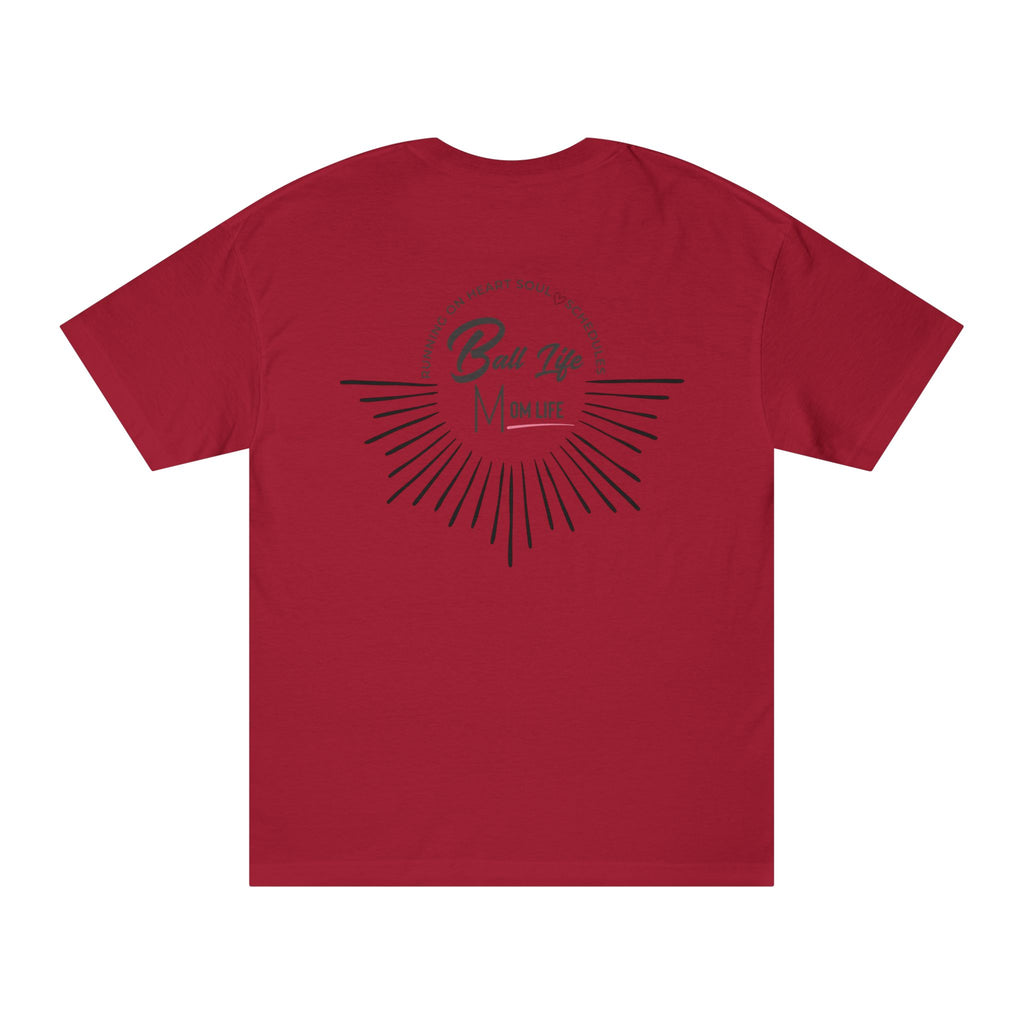 Ball Life T-Shirt — Mom Life Graphic Tee with Retro Sunburst Design