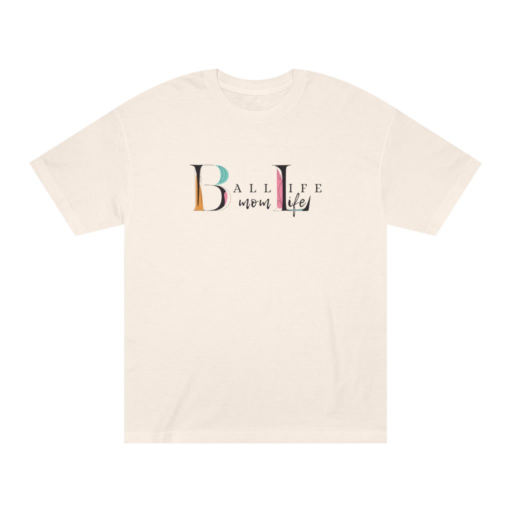 Ball Life Mom Life Minimalist Graphic T-Shirt - Classic Mom Shirt