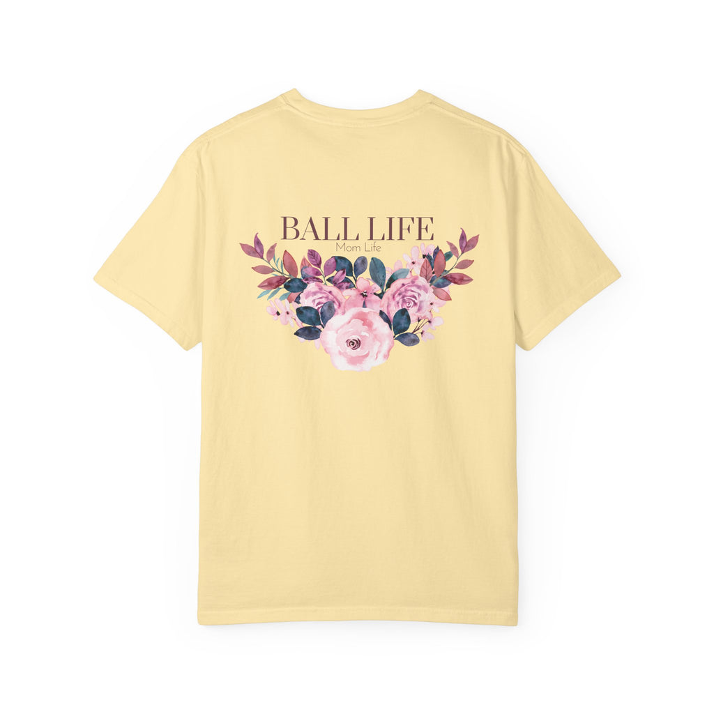 Ball Life Floral T-Shirt — Pink Rose Lifestyle Tee for Mom