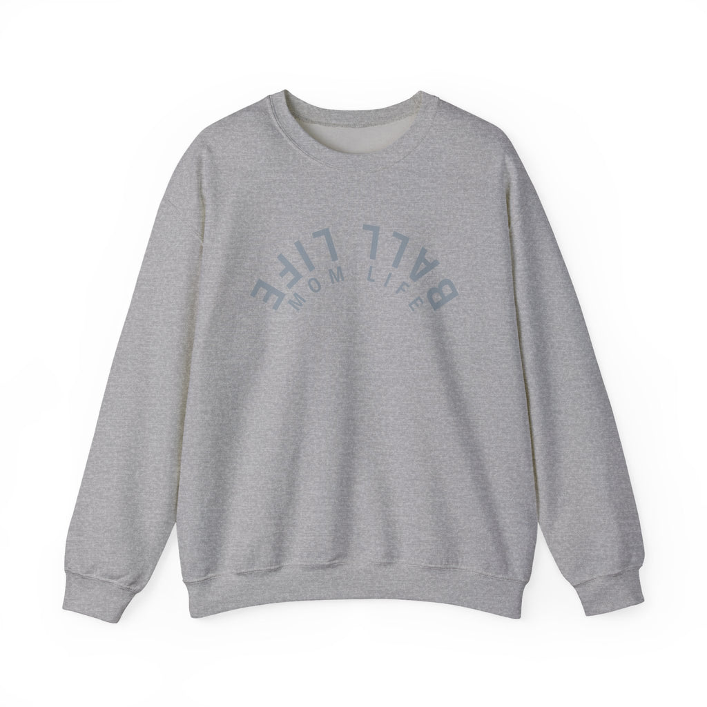 Crewneck Sweatshirt for Mom — Ball Life Mom Life Minimal Athletic Sweatshirt