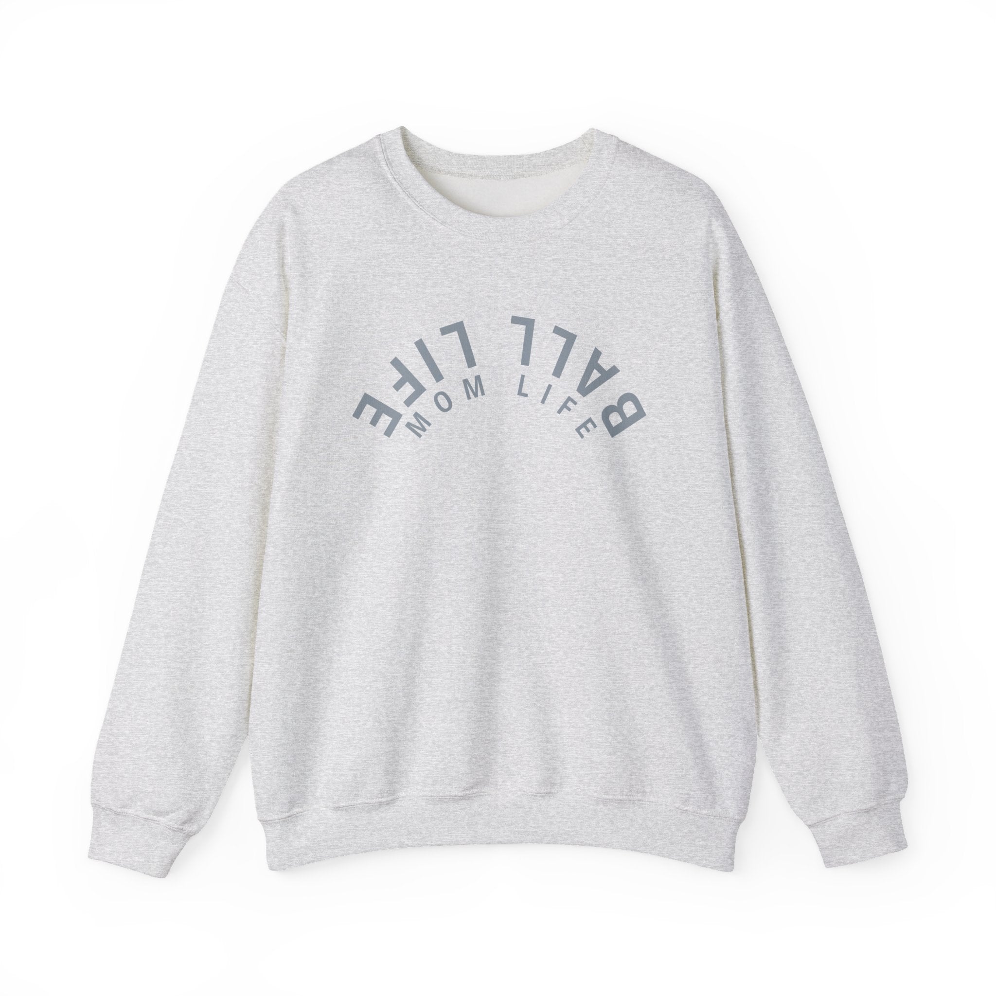 Crewneck Sweatshirt for Mom — Ball Life Mom Life Minimal Athletic Sweatshirt