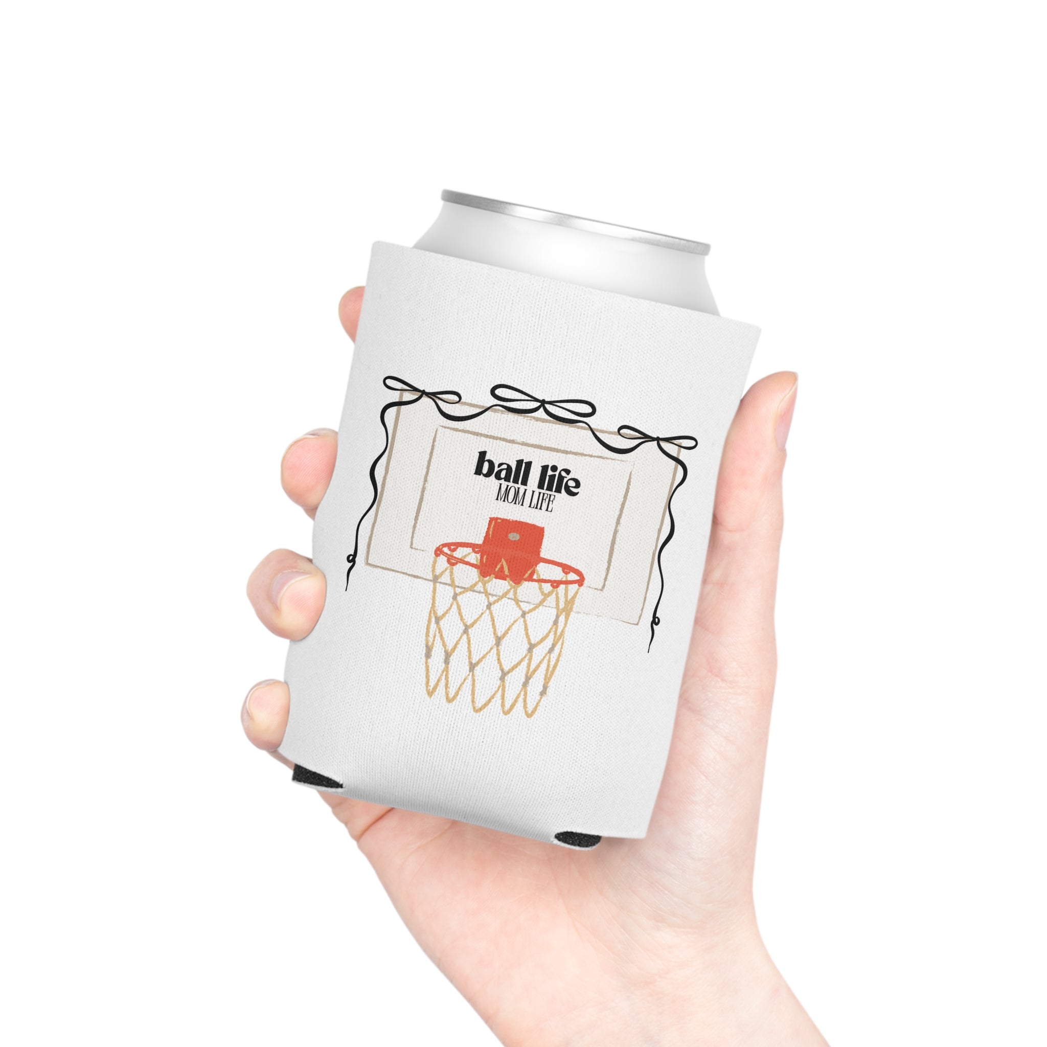 Can Coozie — Mom Life Basketball Hoop Neoprene Can Cooler