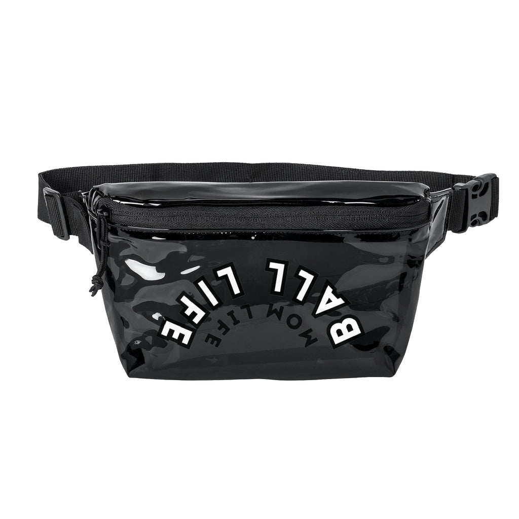 Clear Stadium Fanny Pack — Ball Life Mom Life Clear Black or Iridescent Bag for Sports