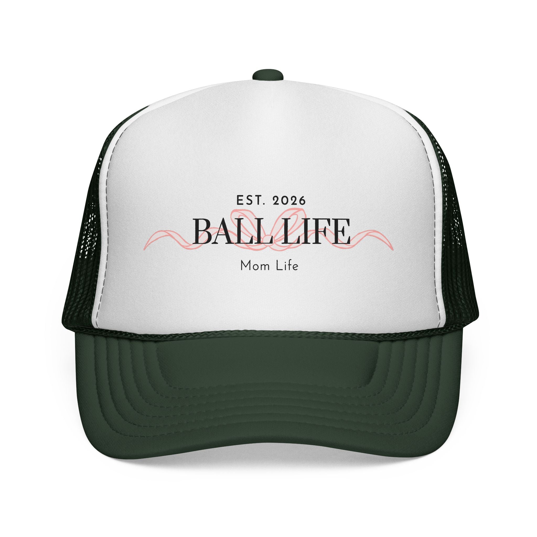 Ball Life Mom Life Trucker Cap — EST. 2026 Casual Sports Hat