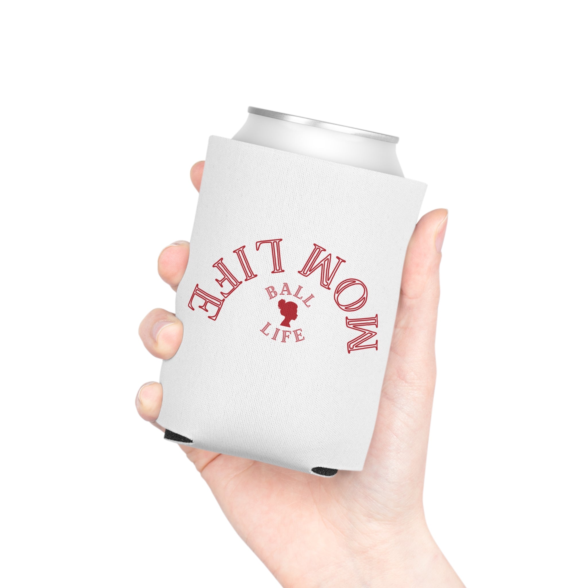 Can Coozie — Upside down Mom Life Ball Life Neoprene Can Cooler