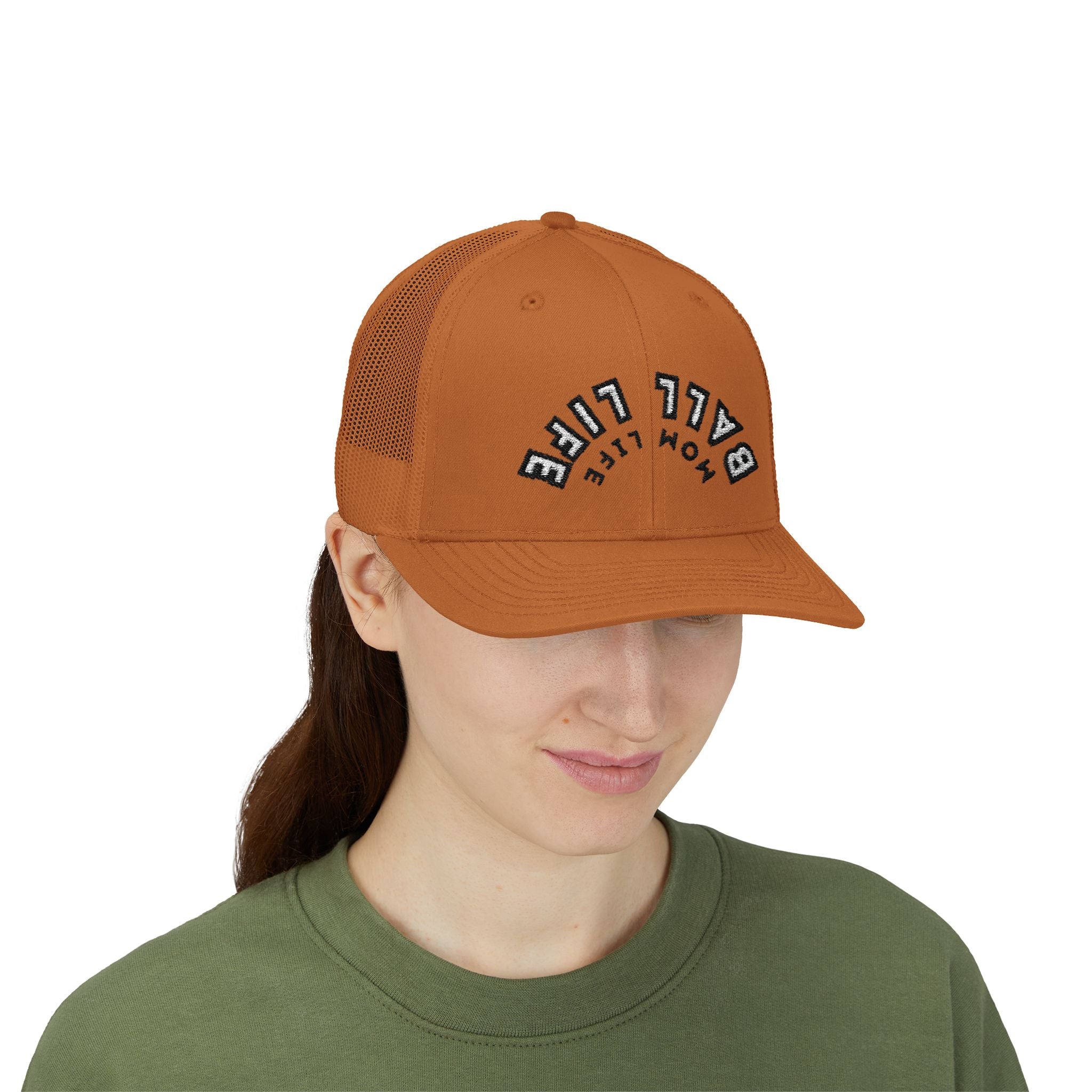 Embroidered Snapback Ball Life Mom Life Cap