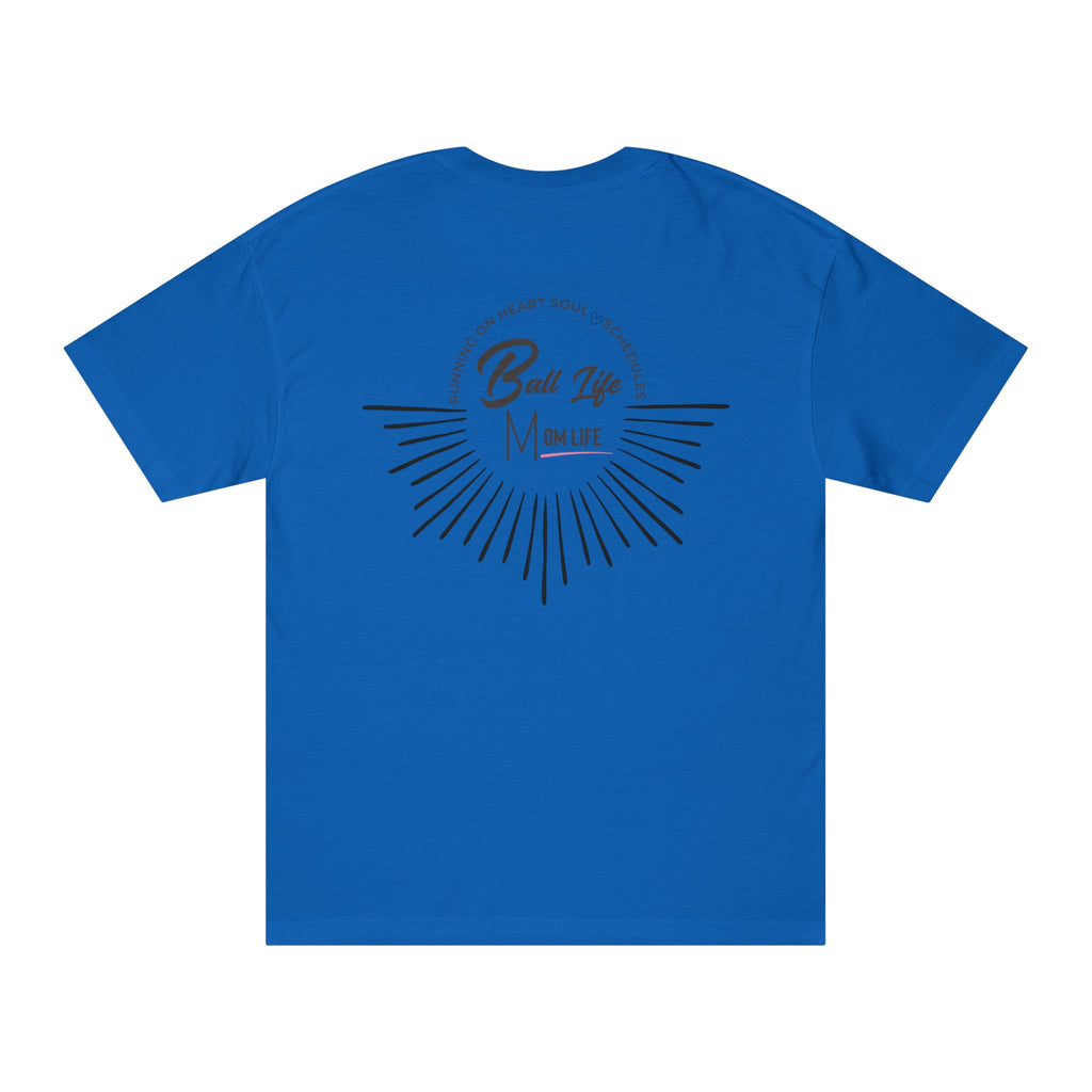 Ball Life T-Shirt — Mom Life Graphic Tee with Retro Sunburst Design
