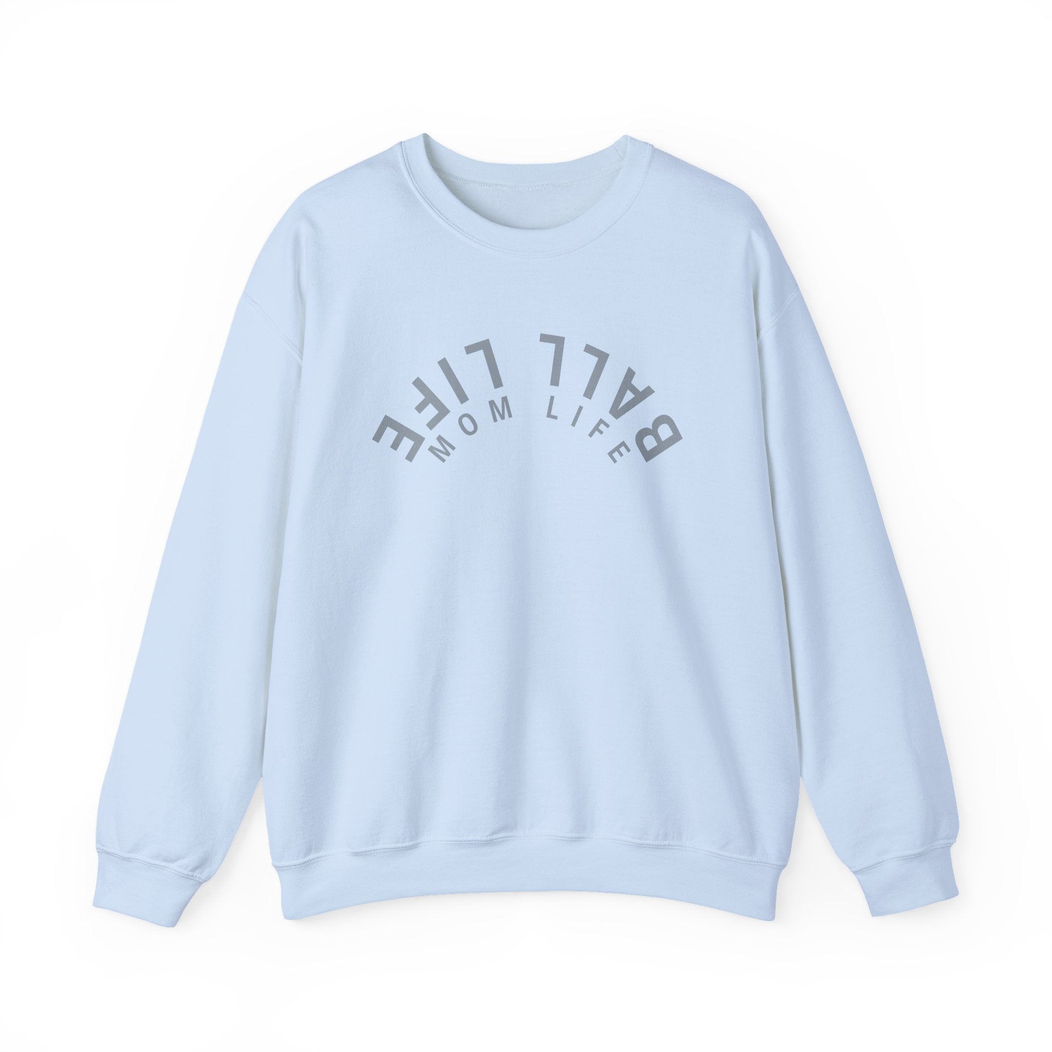 Crewneck Sweatshirt for Mom — Ball Life Mom Life Minimal Athletic Sweatshirt