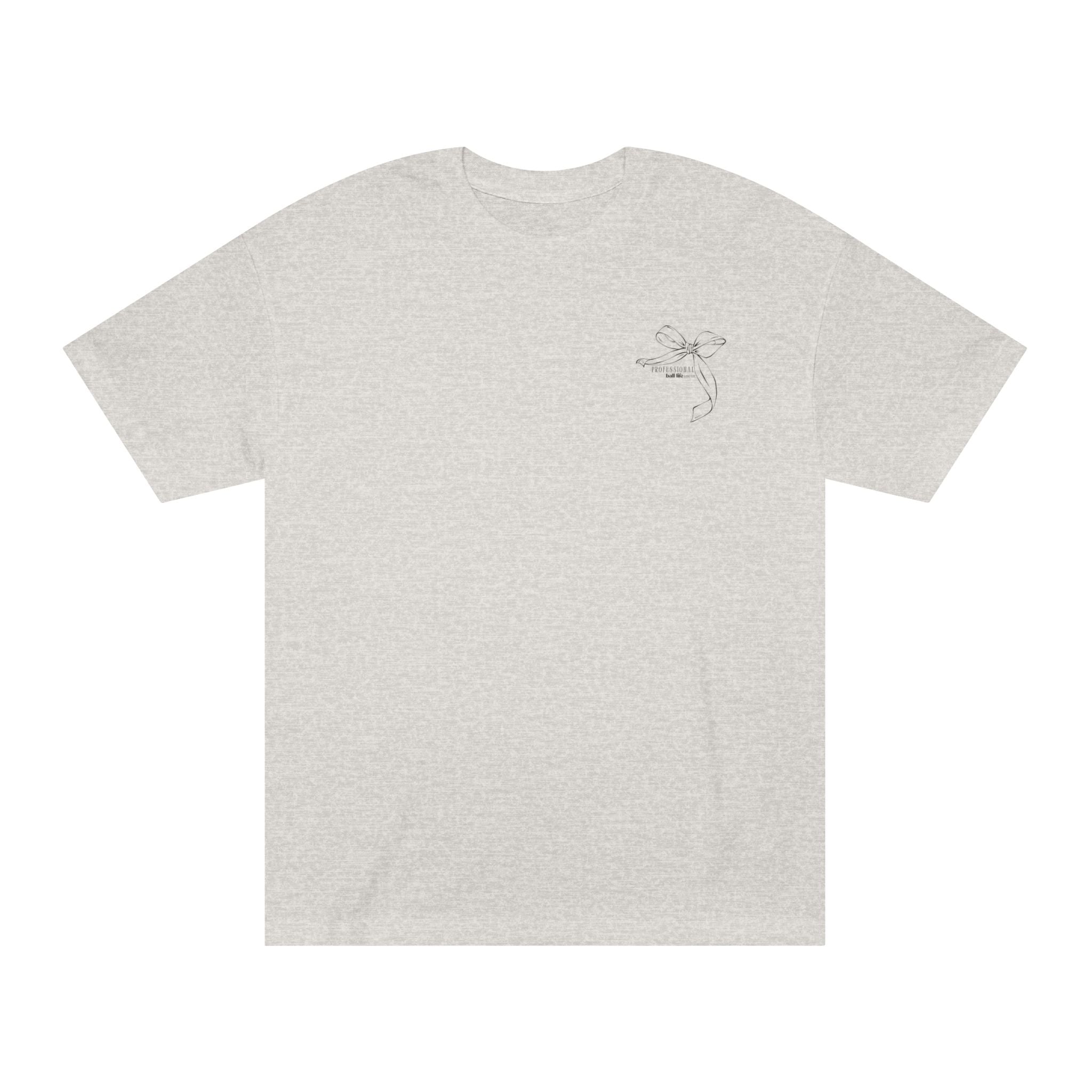 Basketball Bow Tee — "Ball Life Mom Life" Graphic Cotton T‑Shirt