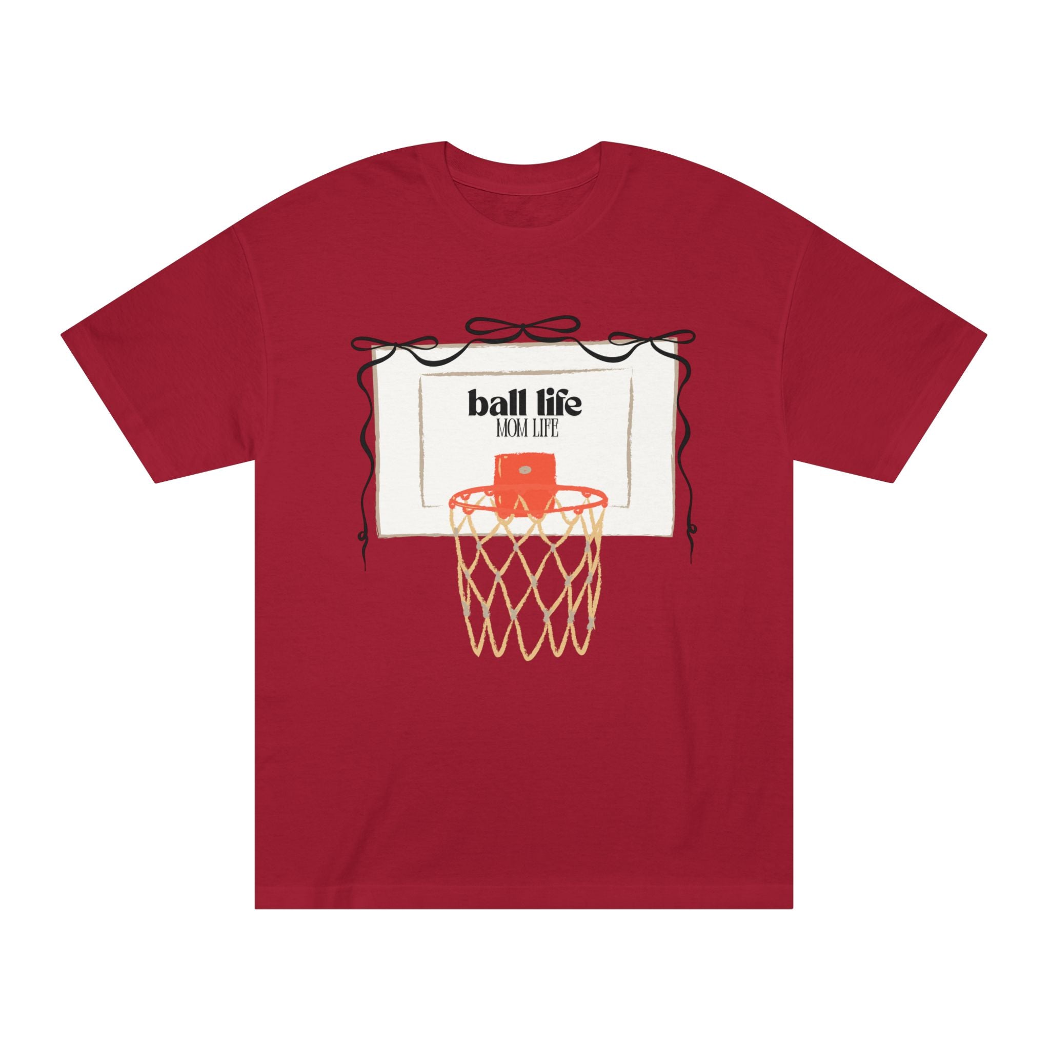 Basketball Hoop Ball Life Mom Life Tee - Vintage Court Graphic T-Shirt