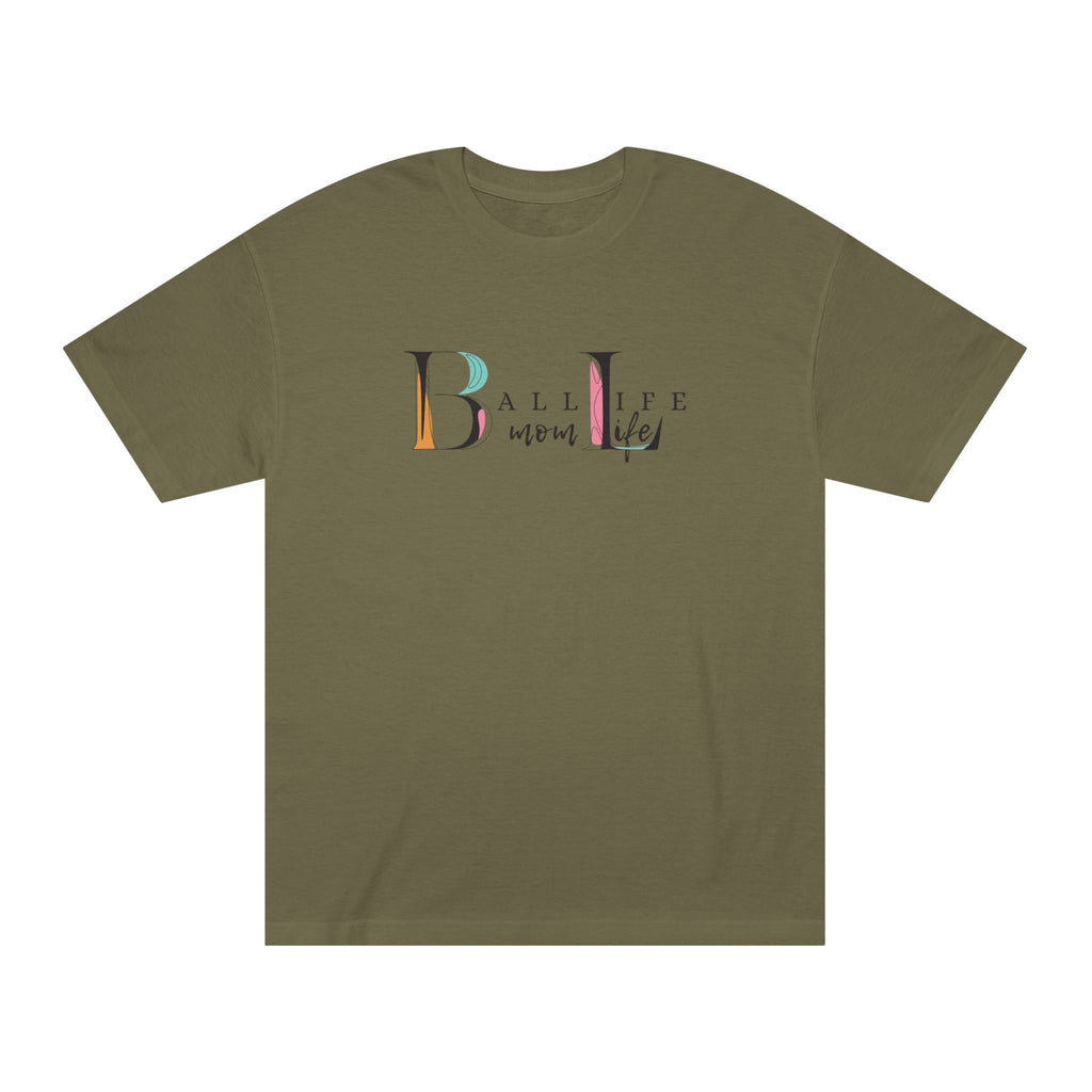 Ball Life Mom Life Minimalist Graphic T-Shirt - Classic Mom Shirt