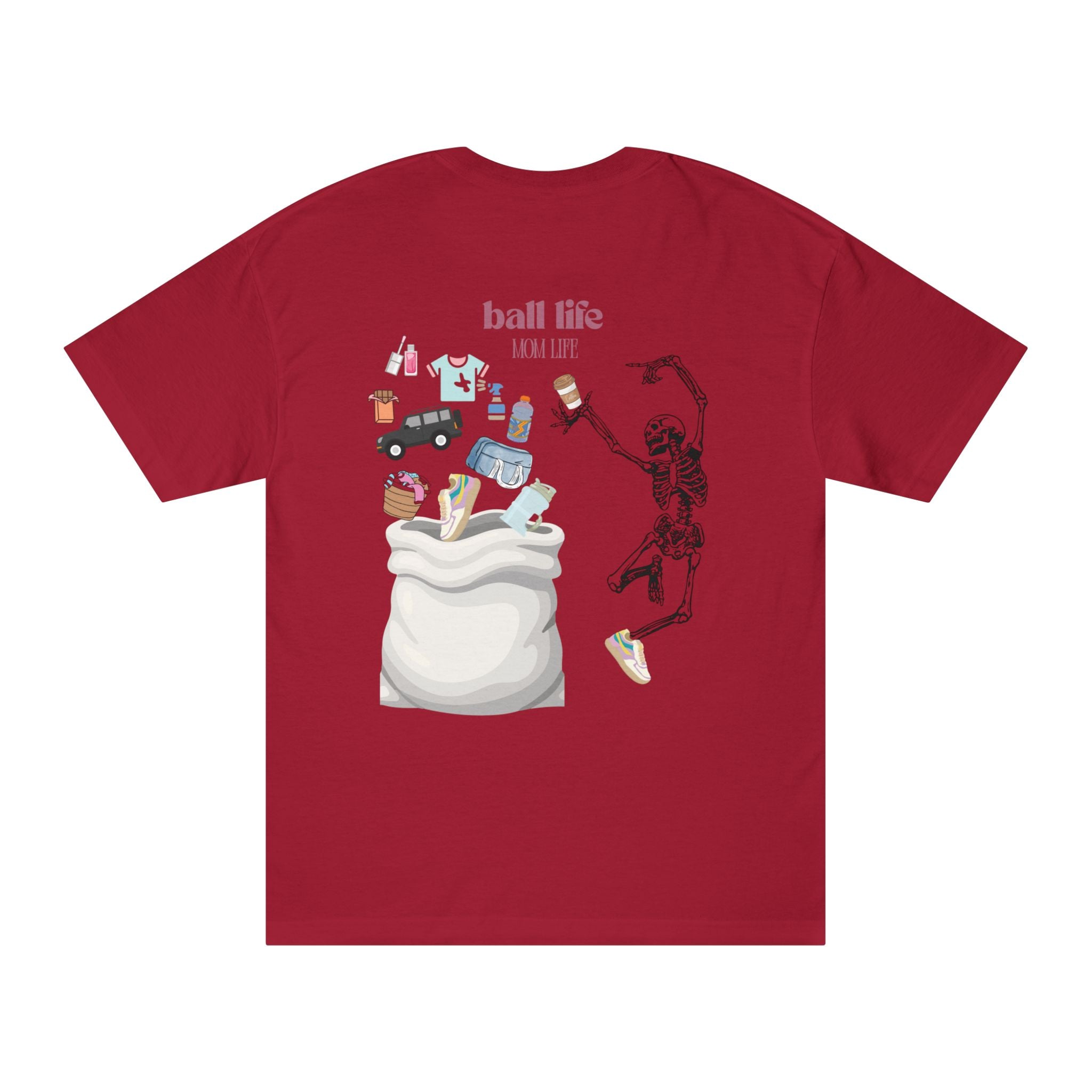 Mom Life Ball Life Graphic Tee - Skeleton Graphic