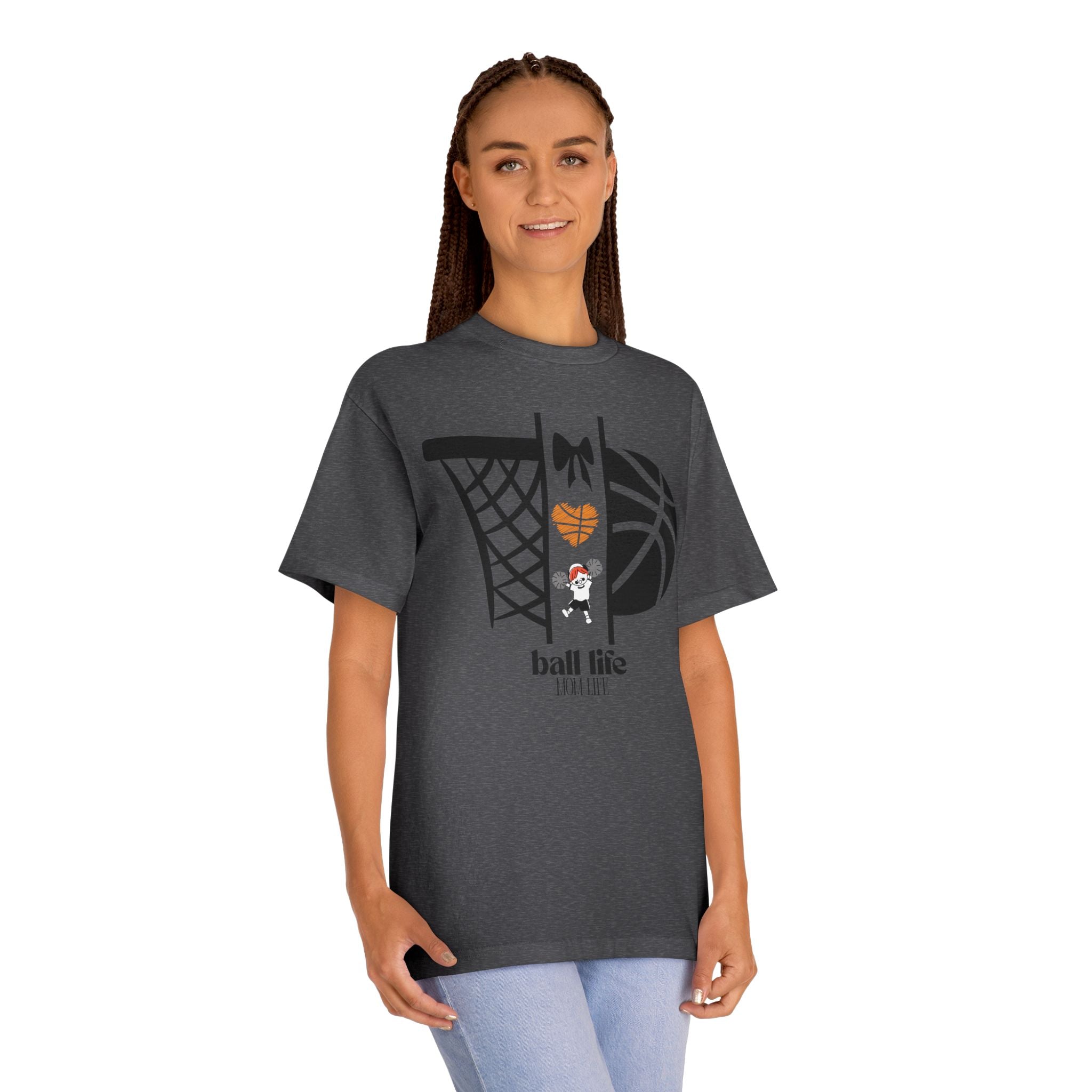Basketball Graphic Tee — Ball Life Mom Life Court Shirt