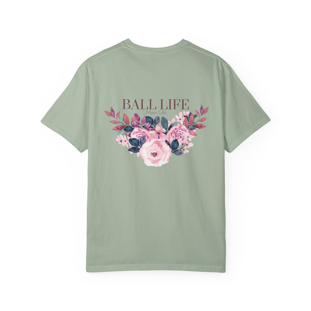 Ball Life Floral T-Shirt — Pink Rose Lifestyle Tee for Mom