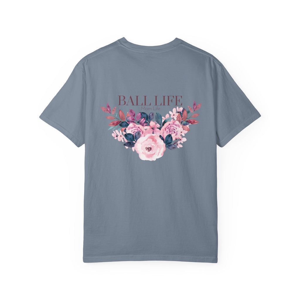 Ball Life Floral T-Shirt — Pink Rose Lifestyle Tee for Mom