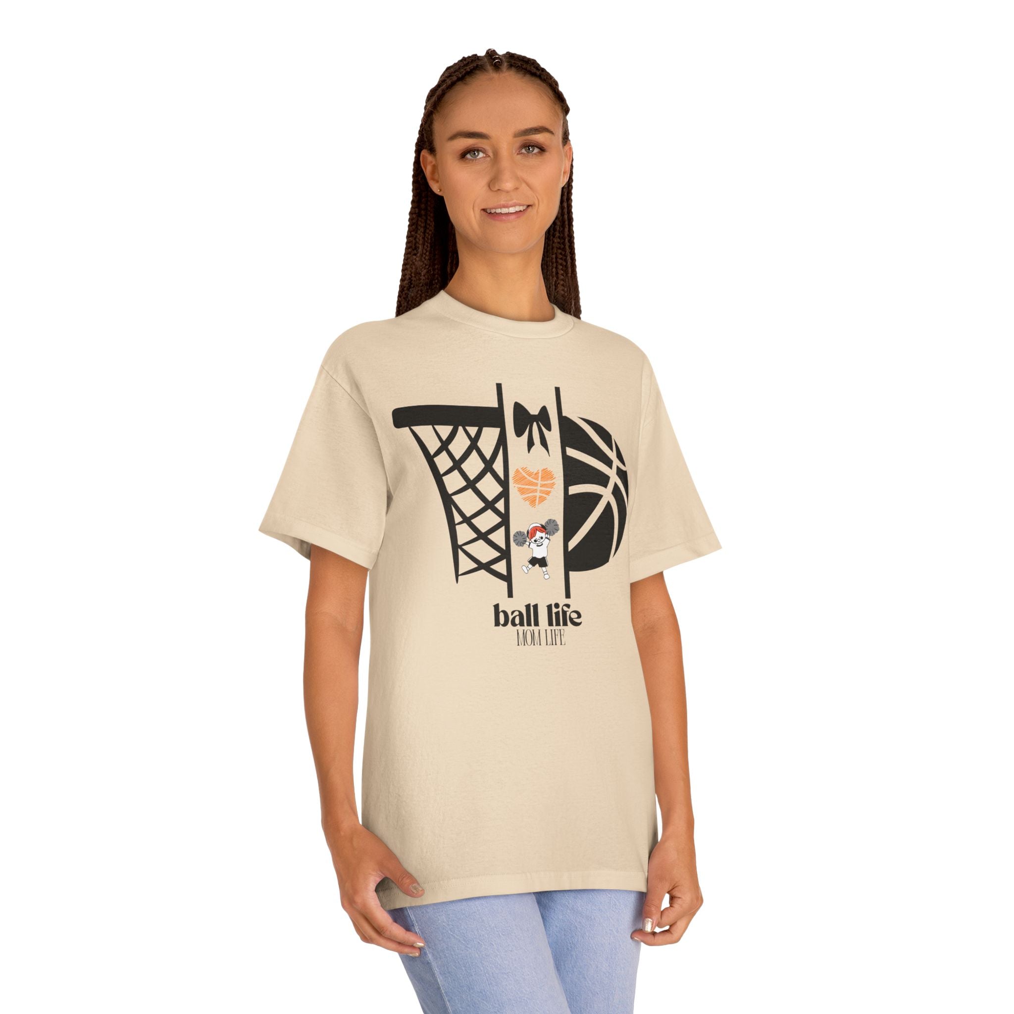 Basketball Graphic Tee — Ball Life Mom Life Court Shirt