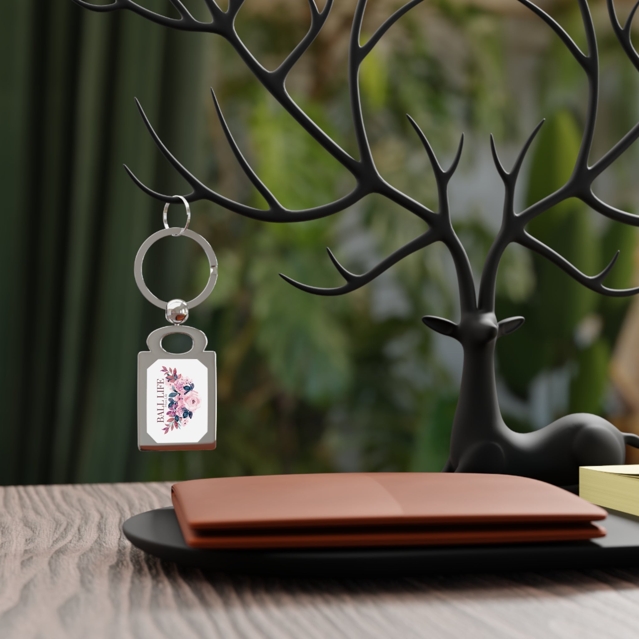 Mom Life Keyring — Stainless Steel "Ball Life Mom Life Keychain
