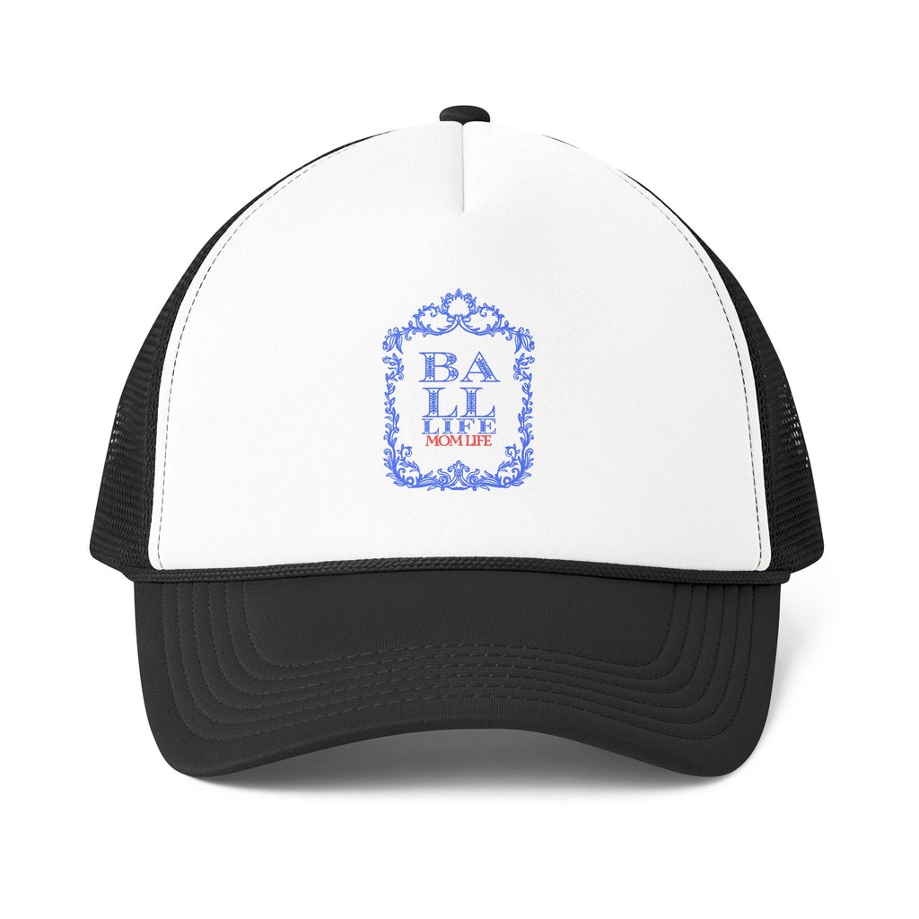 Trucker Cap - 'Ball Life Mom Life' Vintage Baseball Mesh Hat