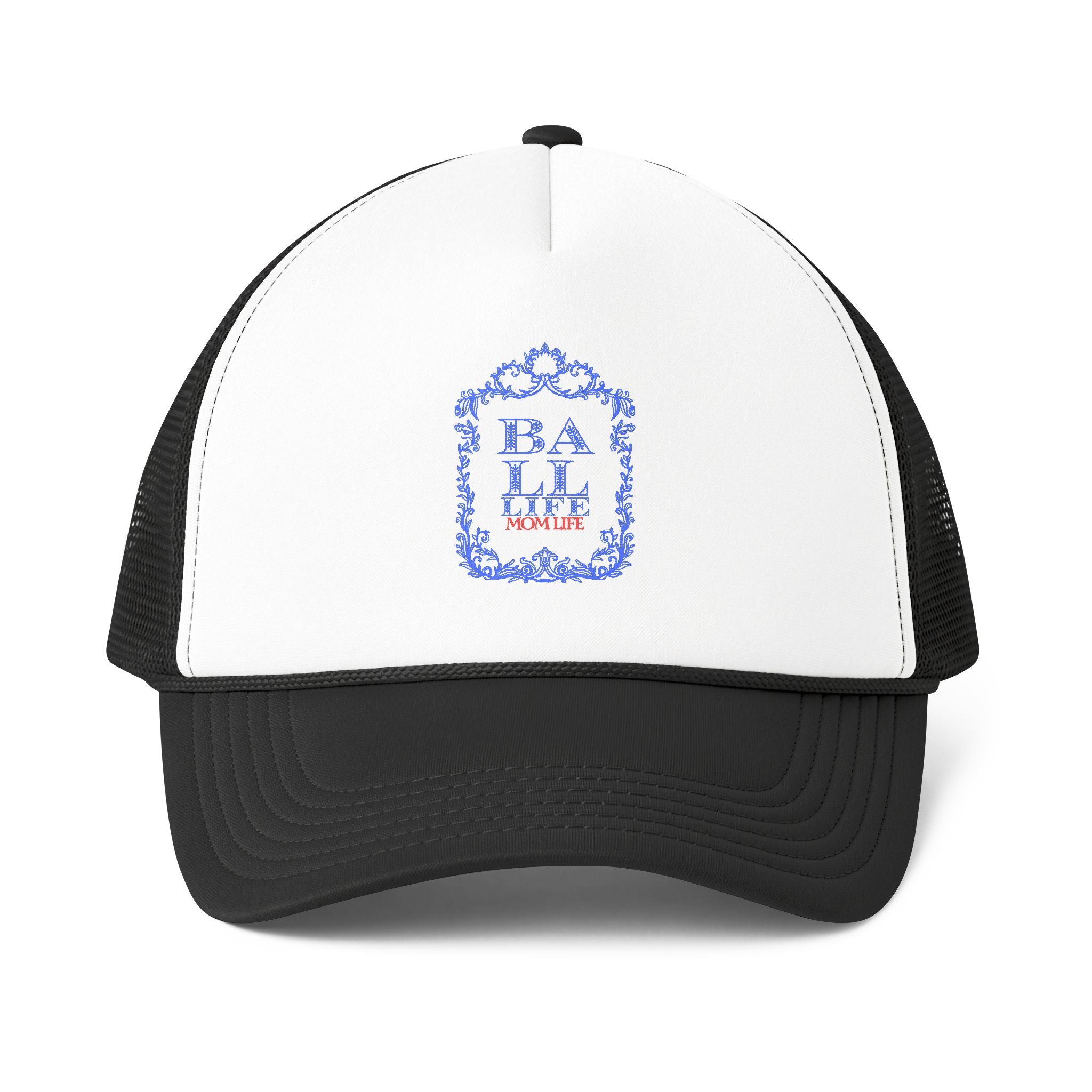 Trucker Cap - 'Ball Life Mom Life' Vintage Baseball Mesh Hat