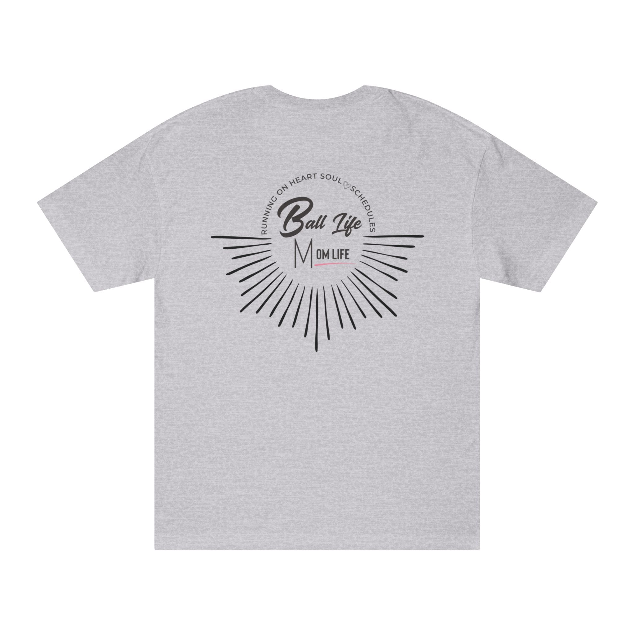 Ball Life T-Shirt — Mom Life Graphic Tee with Retro Sunburst Design