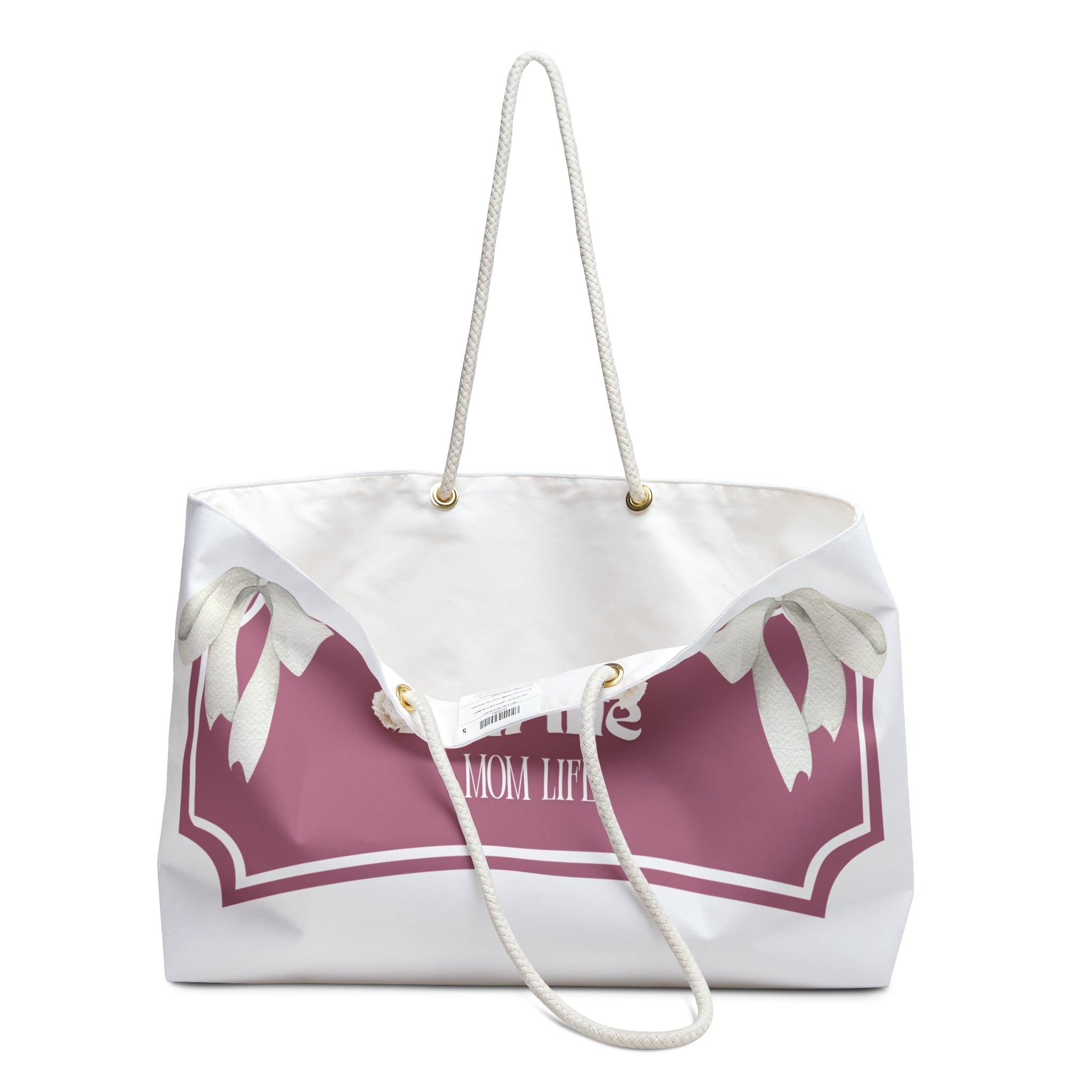 Ball Life Mom Life Mauve Weekender Bag —Mom Tote for Game Days & Travel