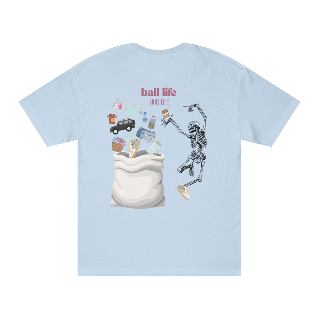 Mom Life Ball Life Graphic Tee - Skeleton Graphic
