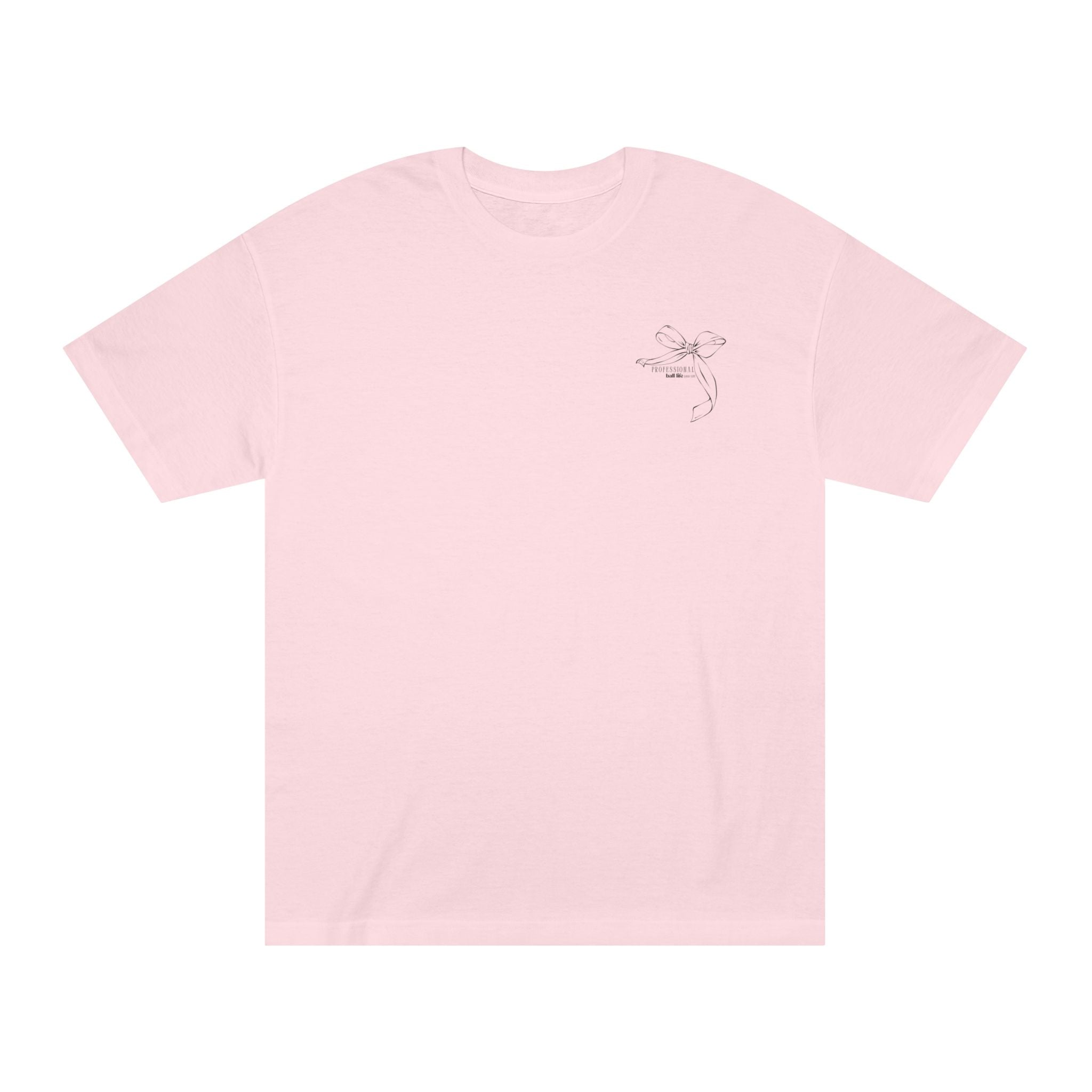 Basketball Bow Tee — "Ball Life Mom Life" Graphic Cotton T‑Shirt