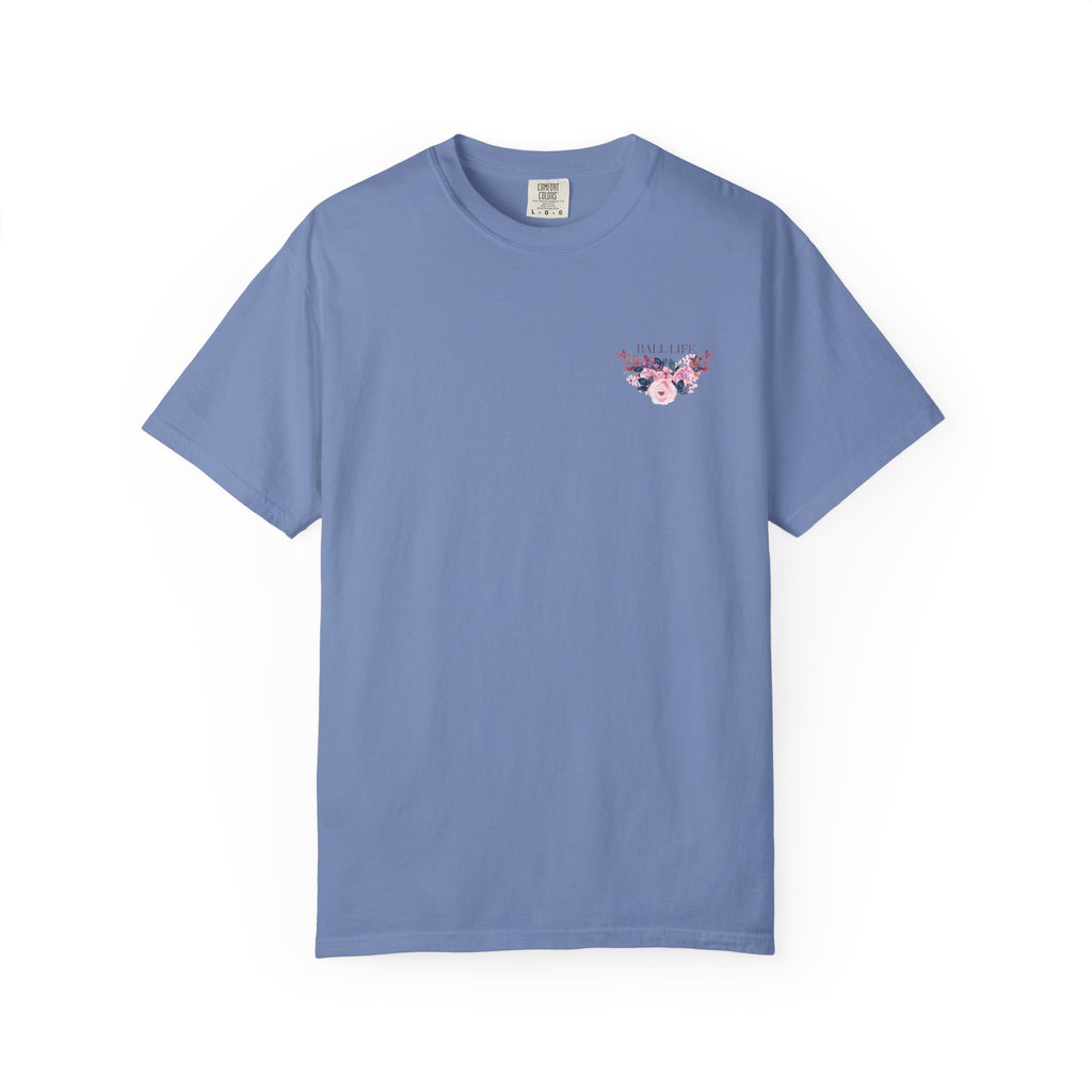 Ball Life Floral T-Shirt — Pink Rose Lifestyle Tee for Mom