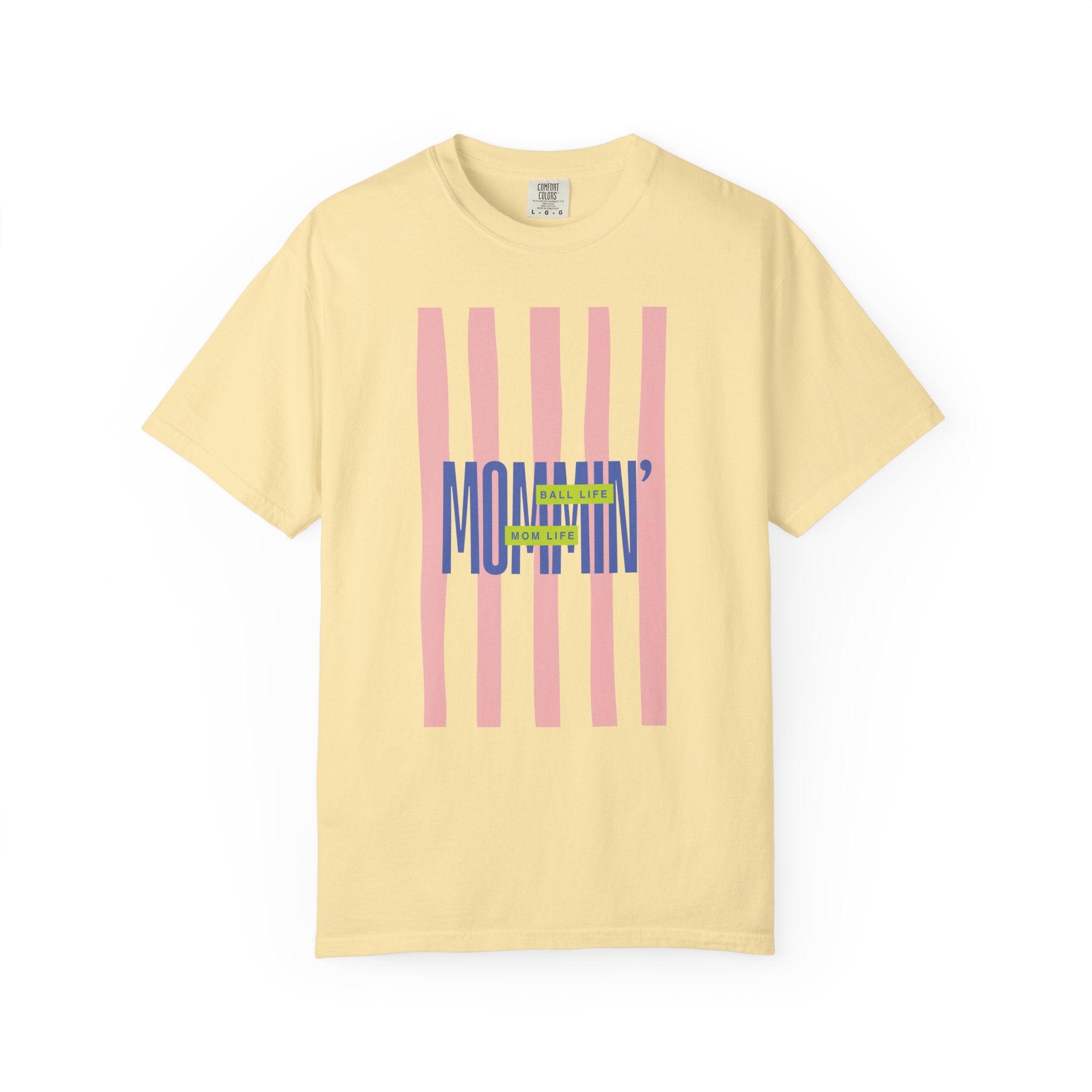 Pink Stripe T-Shirt - Mom Life Ball Life Tee