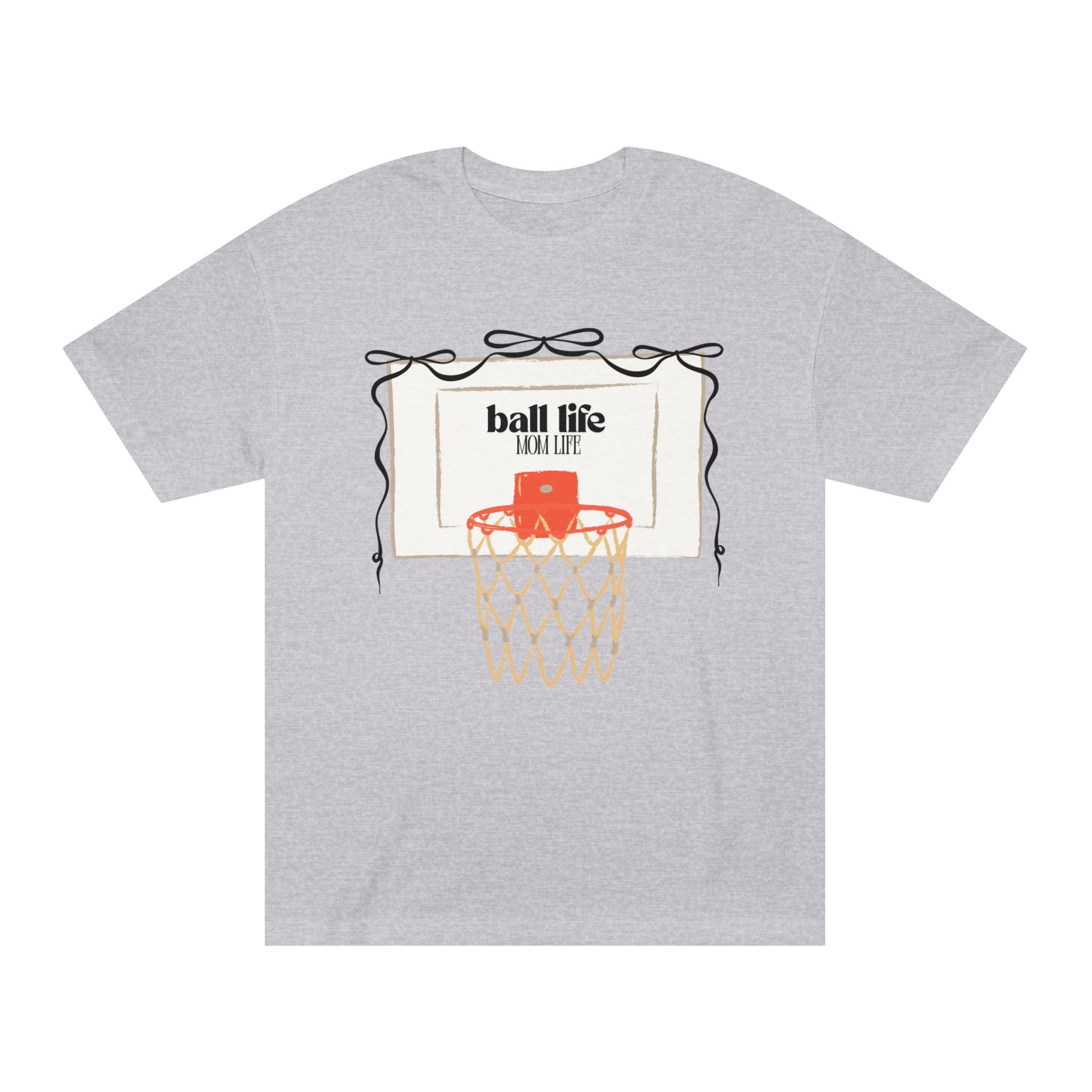 Basketball Hoop Ball Life Mom Life Tee - Vintage Court Graphic T-Shirt