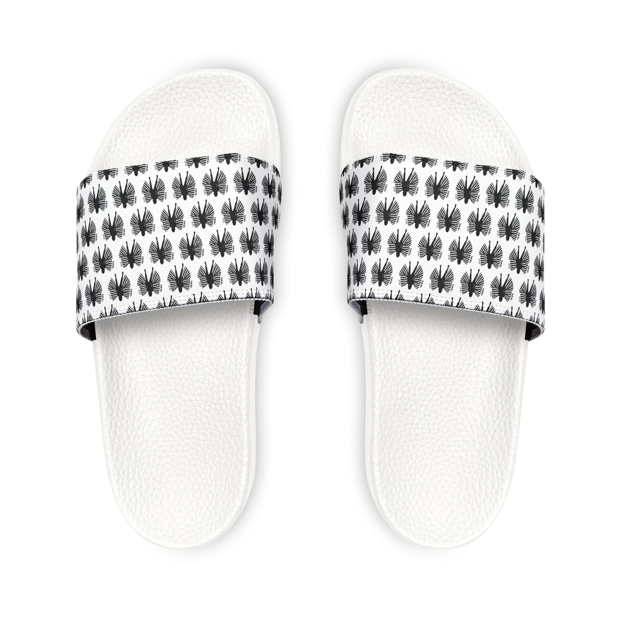 Women's Slide Sandals — Black and White Ball Life Mom Life Pattern