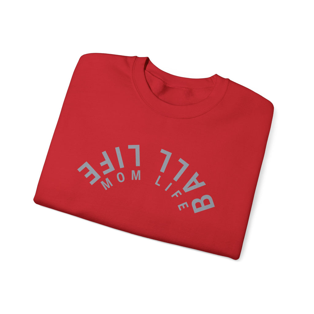 Crewneck Sweatshirt for Mom — Ball Life Mom Life Minimal Athletic Sweatshirt