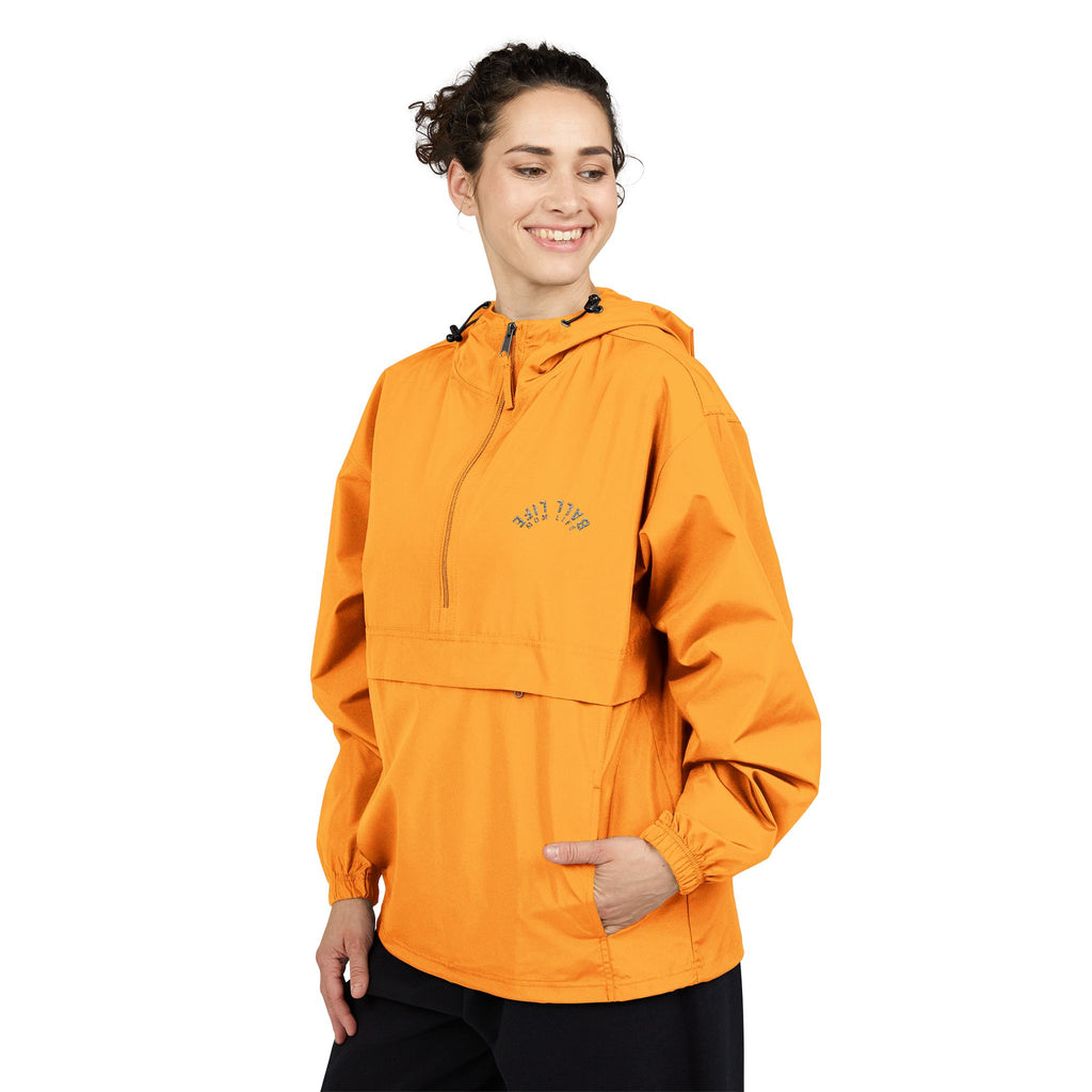 Lightweight Packable Anorak Jacket — Weatherproof Pullover Ball Life Mom Life Embroidery