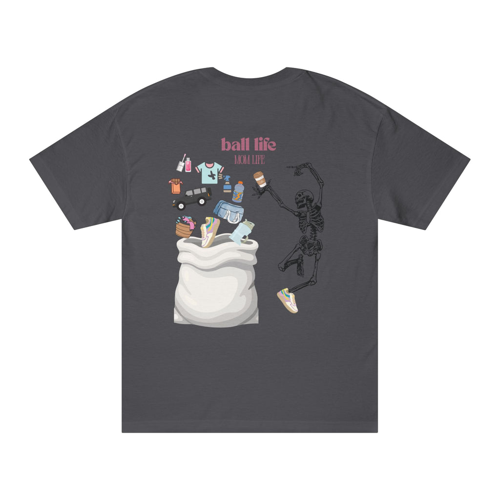 Mom Life Ball Life Graphic Tee - Skeleton Graphic