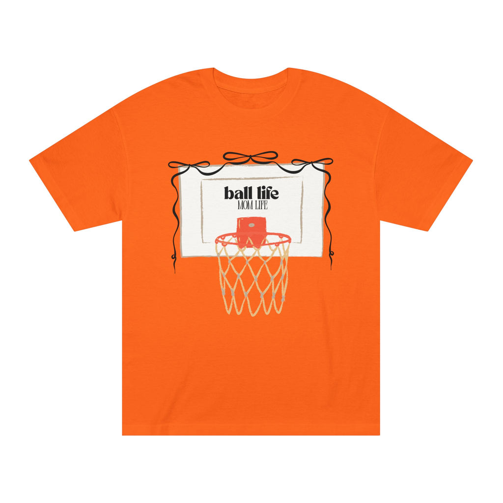 Basketball Hoop Ball Life Mom Life Tee - Vintage Court Graphic T-Shirt