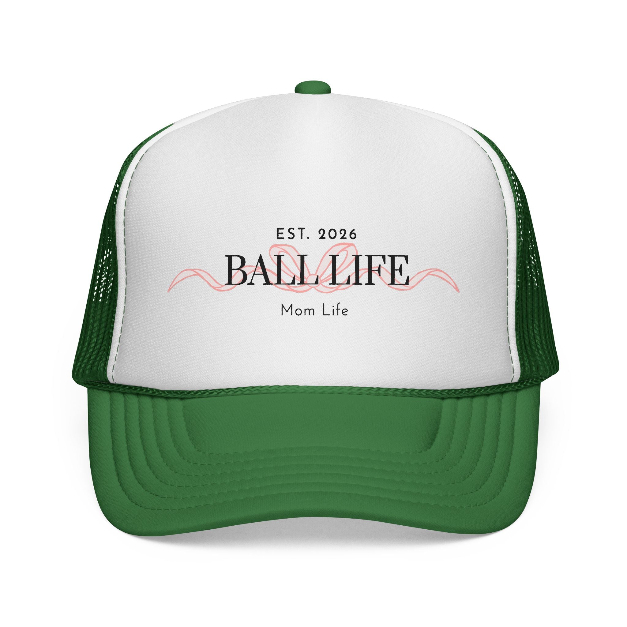Ball Life Mom Life Trucker Cap — EST. 2026 Casual Sports Hat