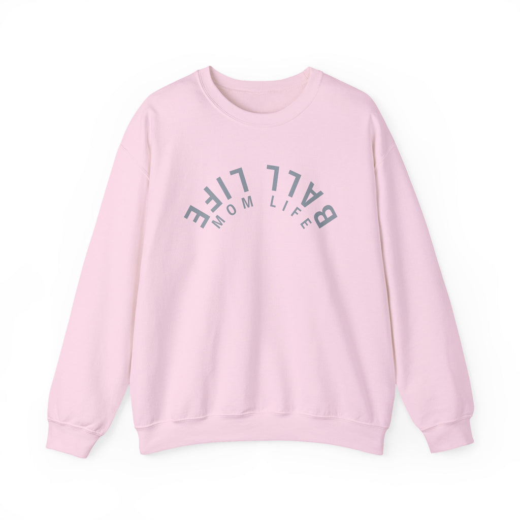 Crewneck Sweatshirt for Mom — Ball Life Mom Life Minimal Athletic Sweatshirt