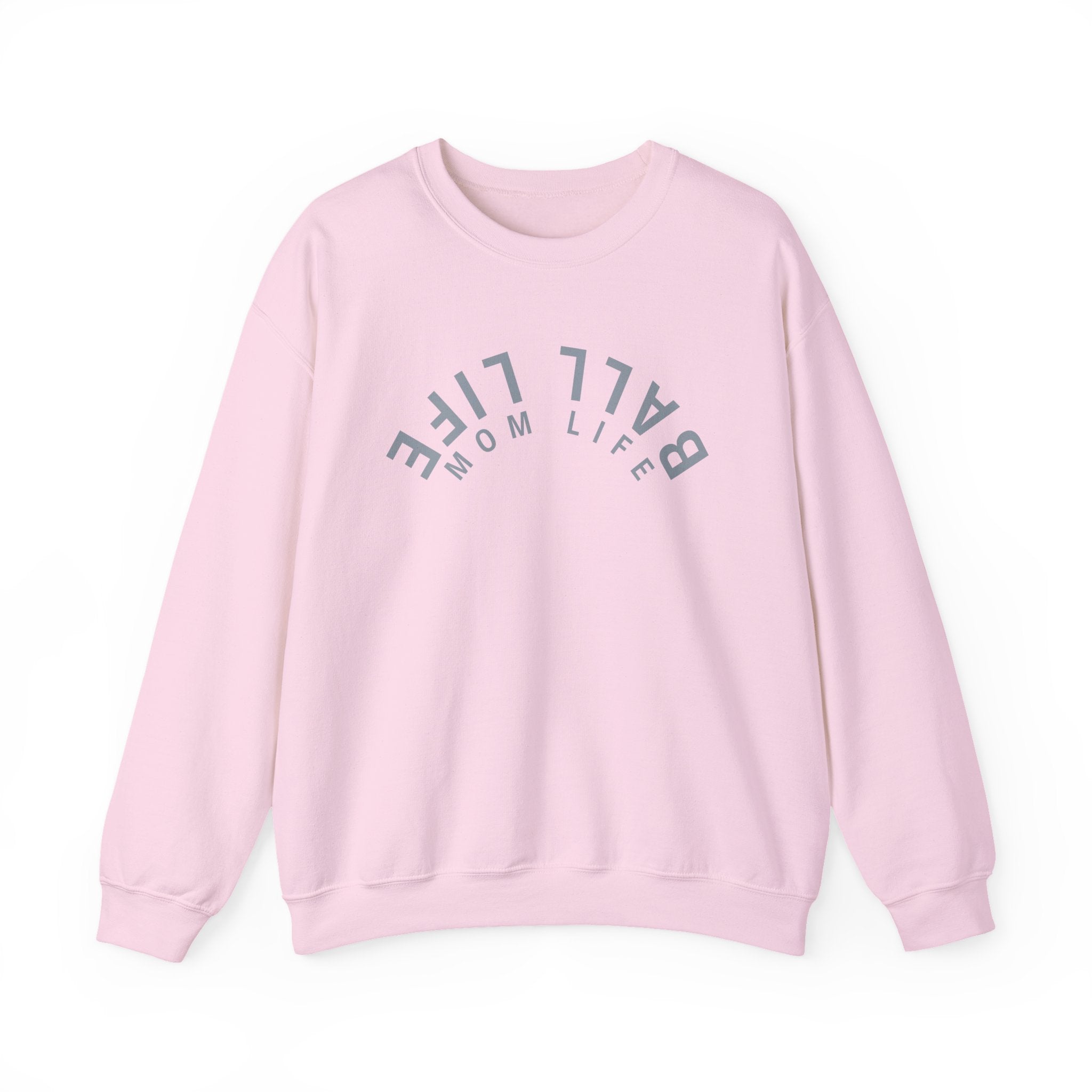 Crewneck Sweatshirt for Mom — Ball Life Mom Life Minimal Athletic Sweatshirt